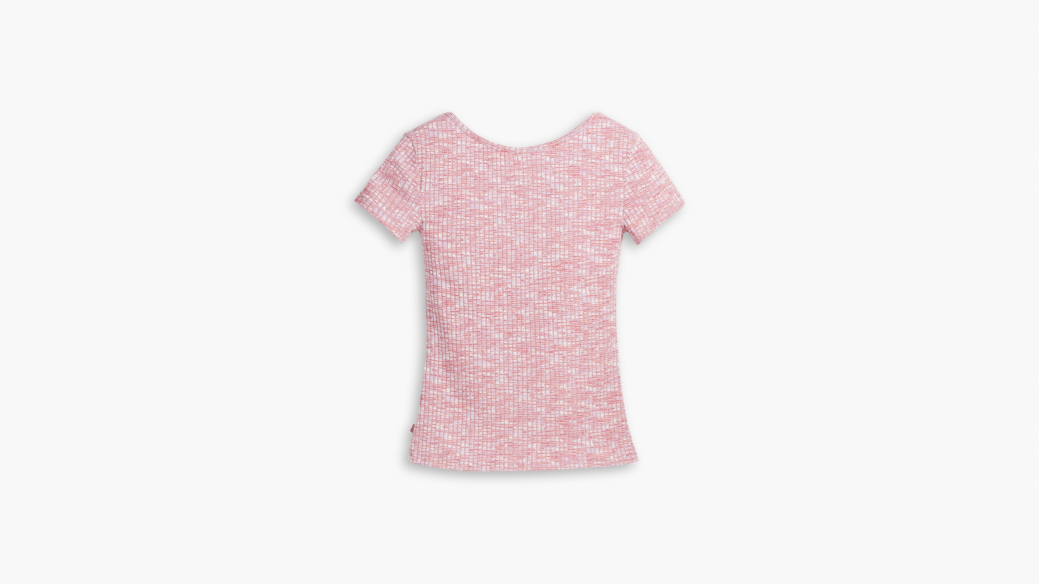 【NOFFICIALNOFFICE】STRAWBERRY ANGEL LACE NECK T-SHIRT Bodega Open Neck Short Sleeve Shirt - Red | Levi's® US