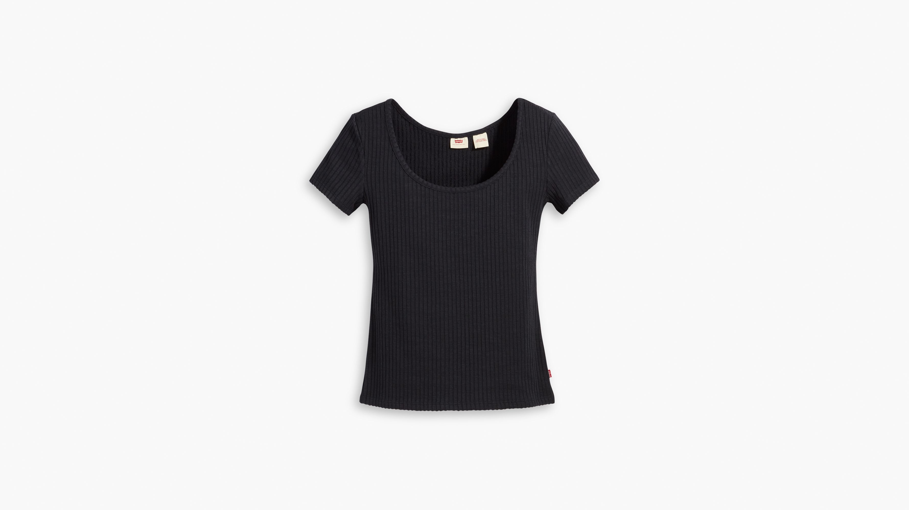 【LENIC&MCCOY】 Chiffon shirring detail round neck t-shirt Triple Flounce Sleeve V-Notch Stitched Yoke Neck Printed