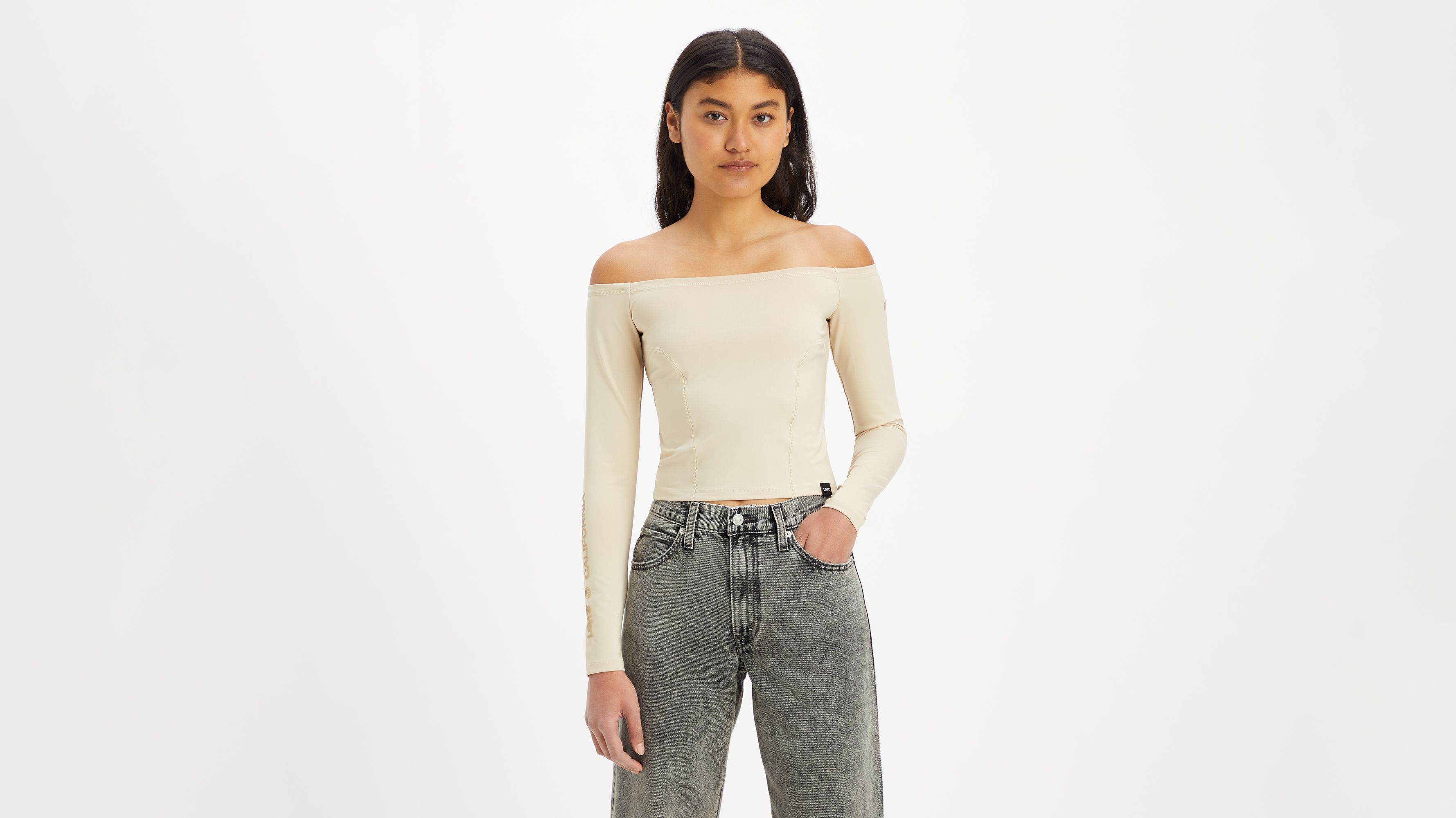 Lexie Long Sleeve Bardot Top 2