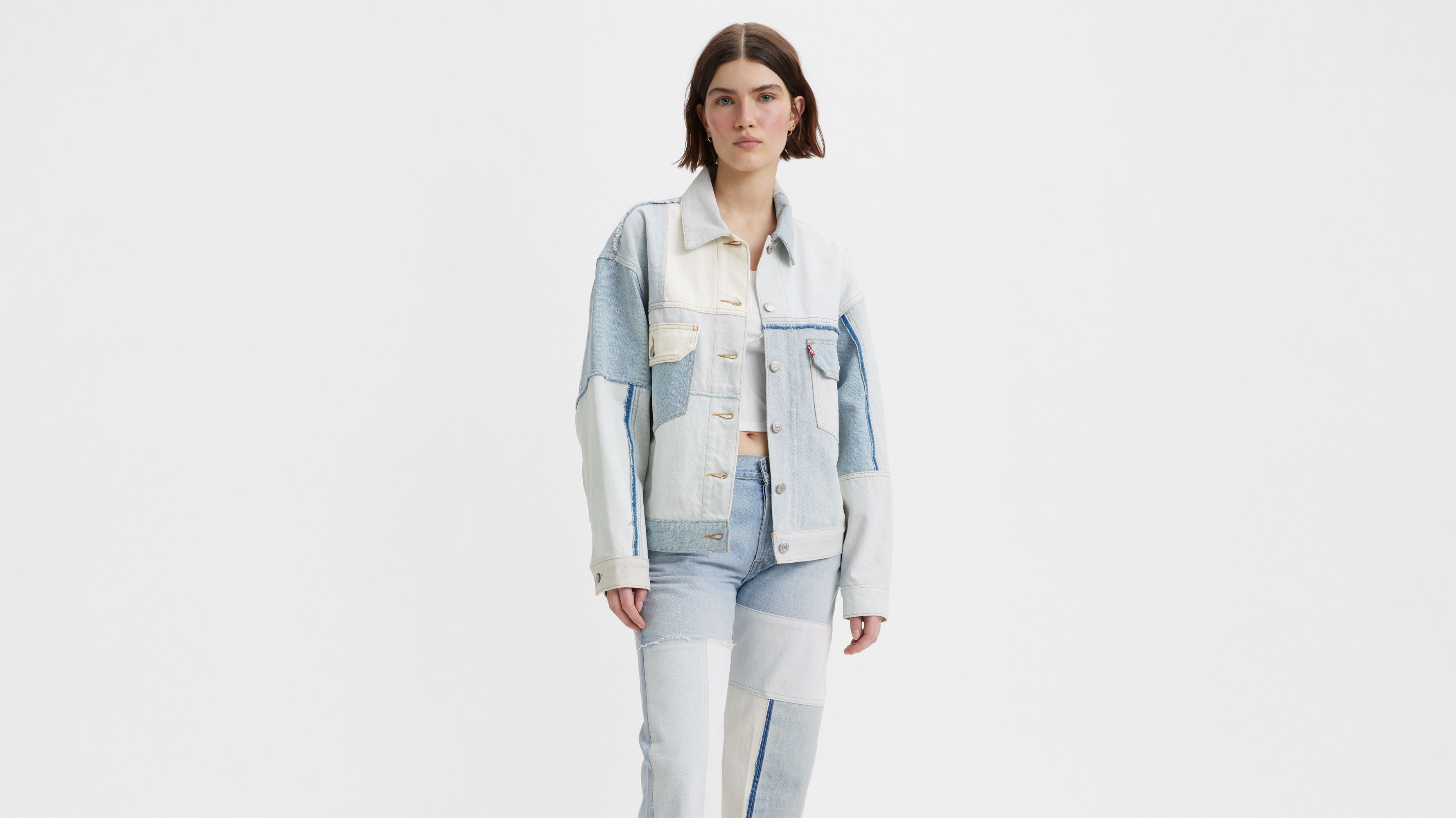 90s Pieced Trucker Jacket Light Wash Levi s US