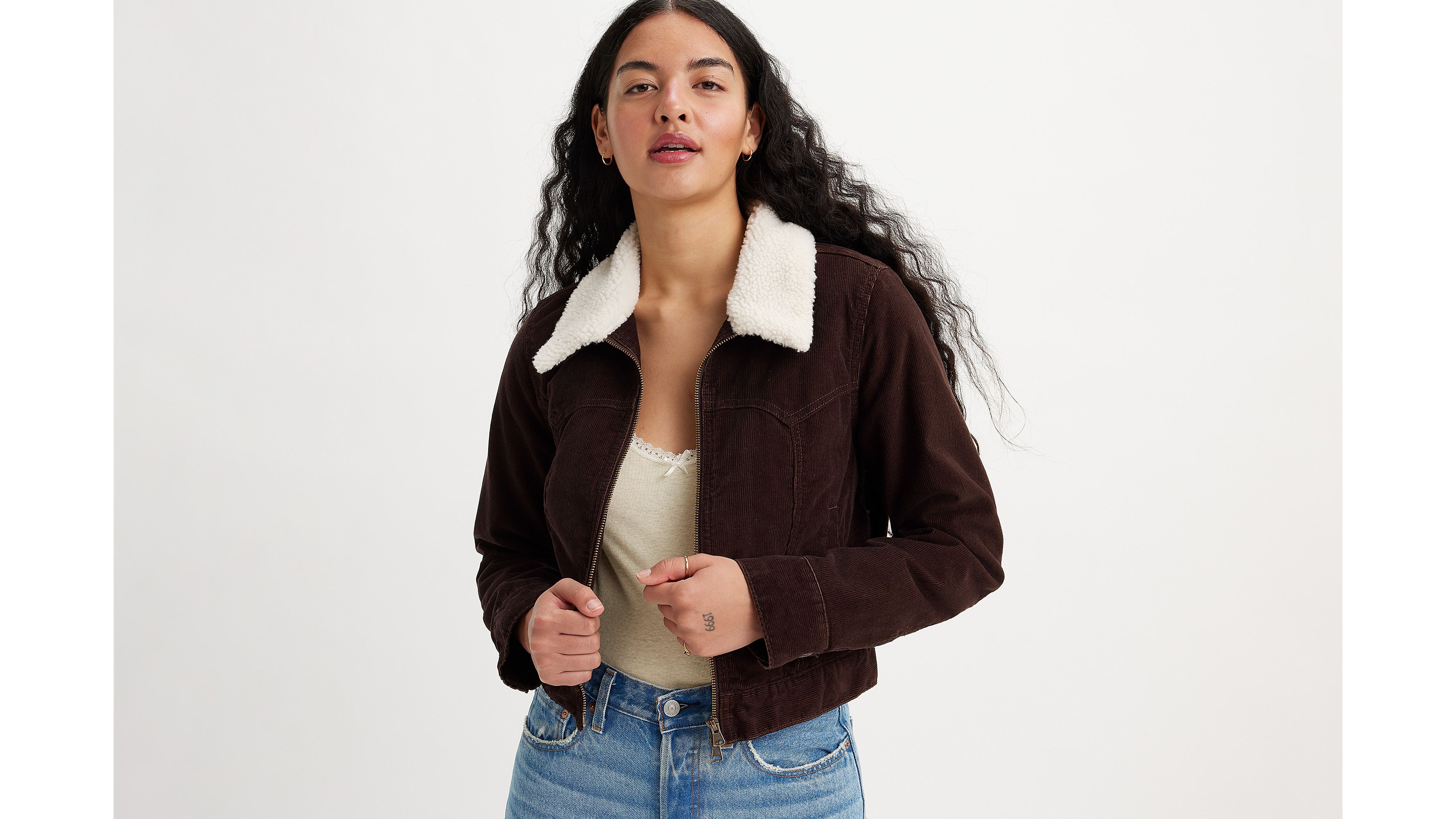 Slim Sherpa Corduroy Trucker Jacket 1