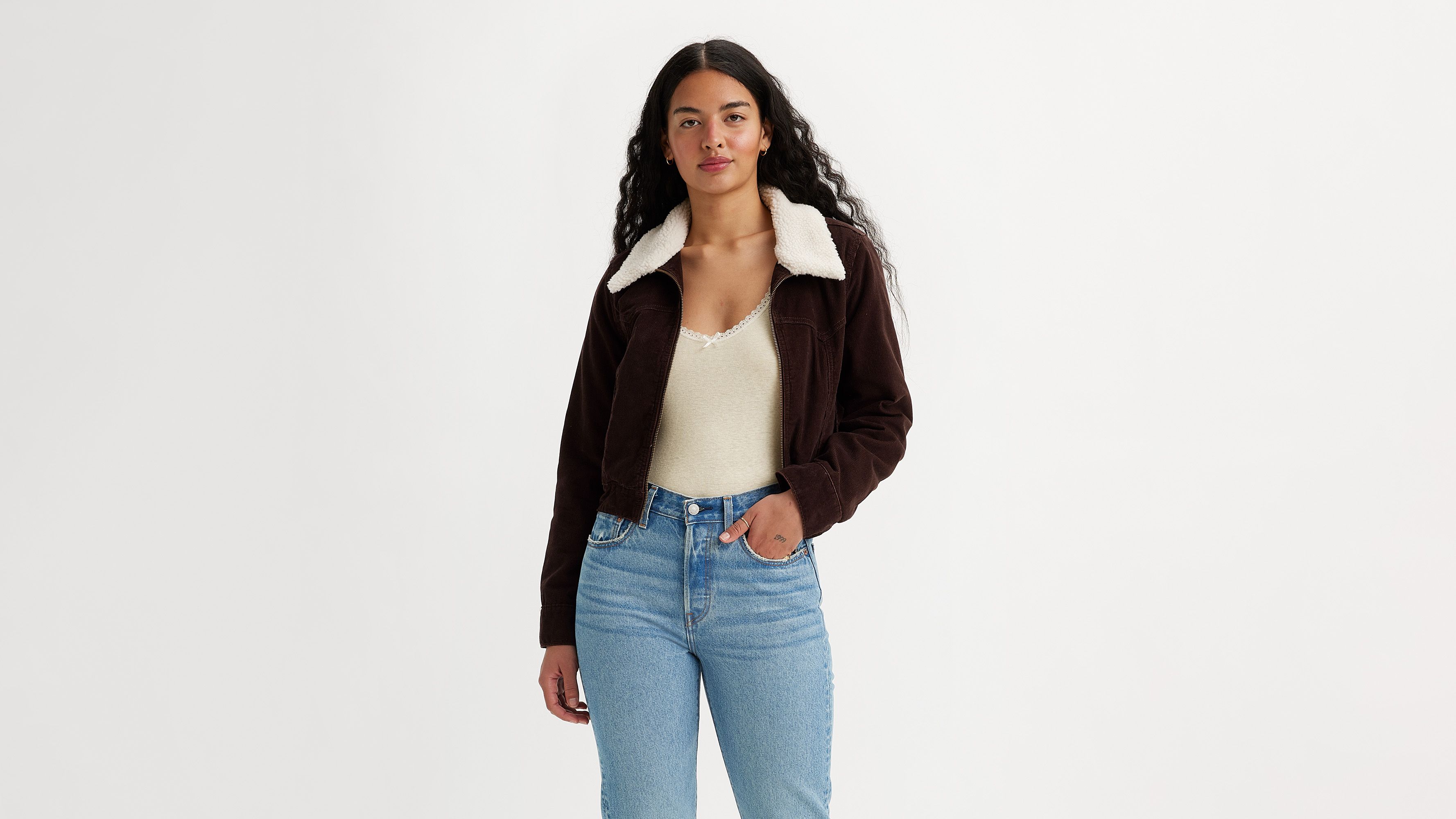 Slim Sherpa Corduroy Trucker Jacket 2
