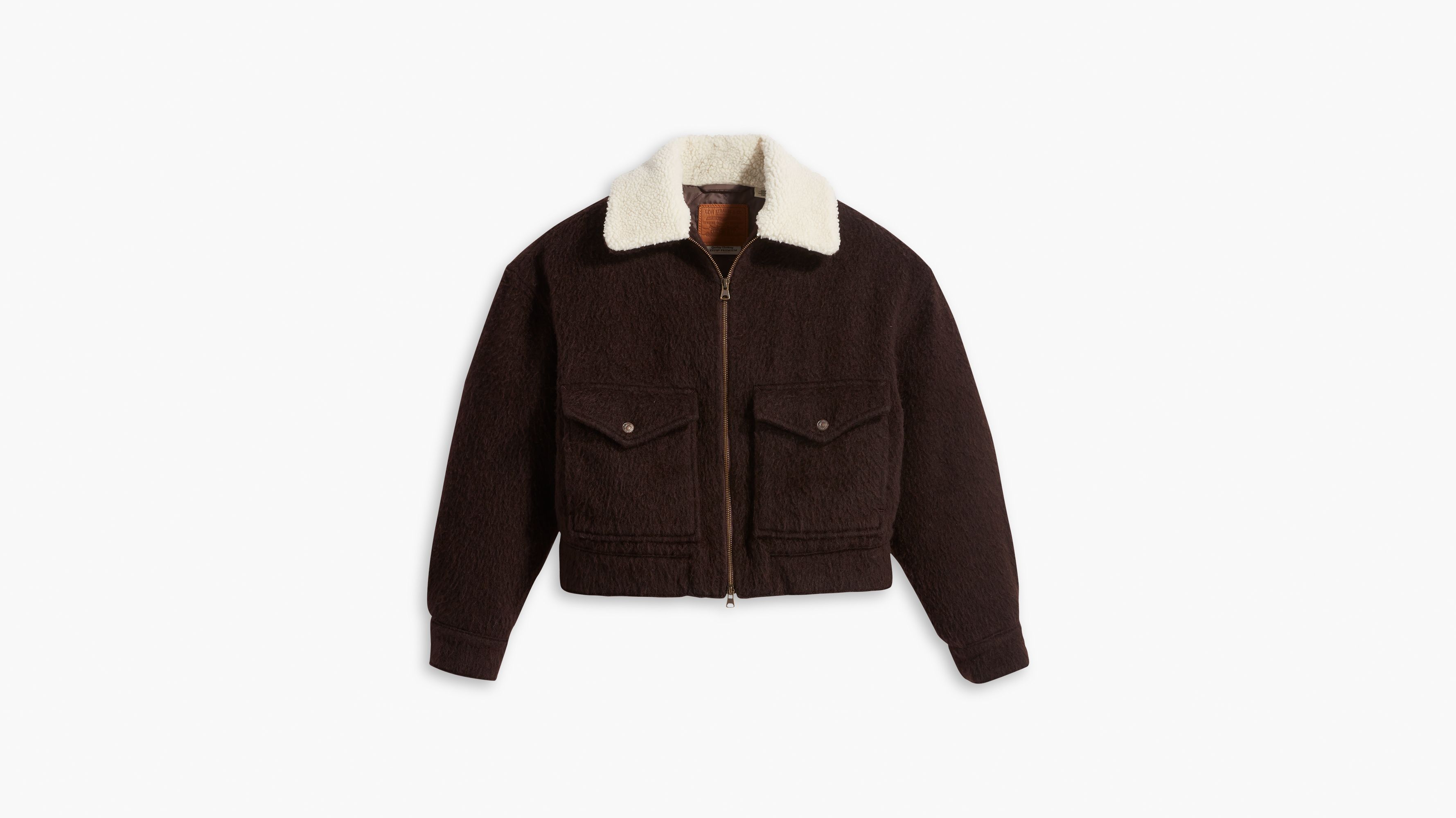 Baby Bubble Wool Sherpa Trucker Jacket Brown Levi s CA