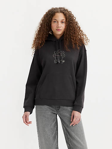 리바이스 Levi Graphic Salinas Hoodie Sweatshirt,Phantom - Black