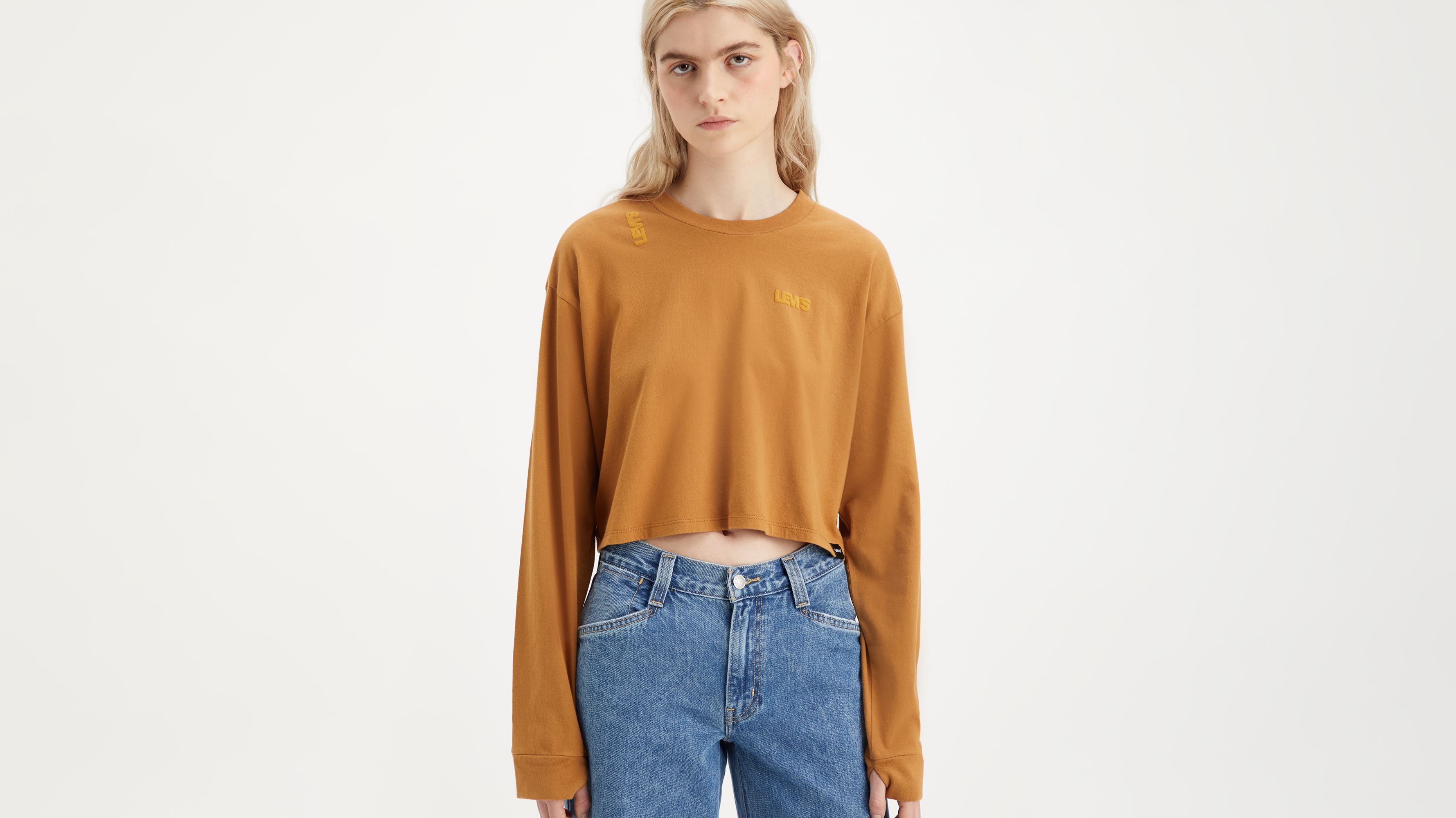 Graphic Cindy Long Sleeve Crop T-Shirt