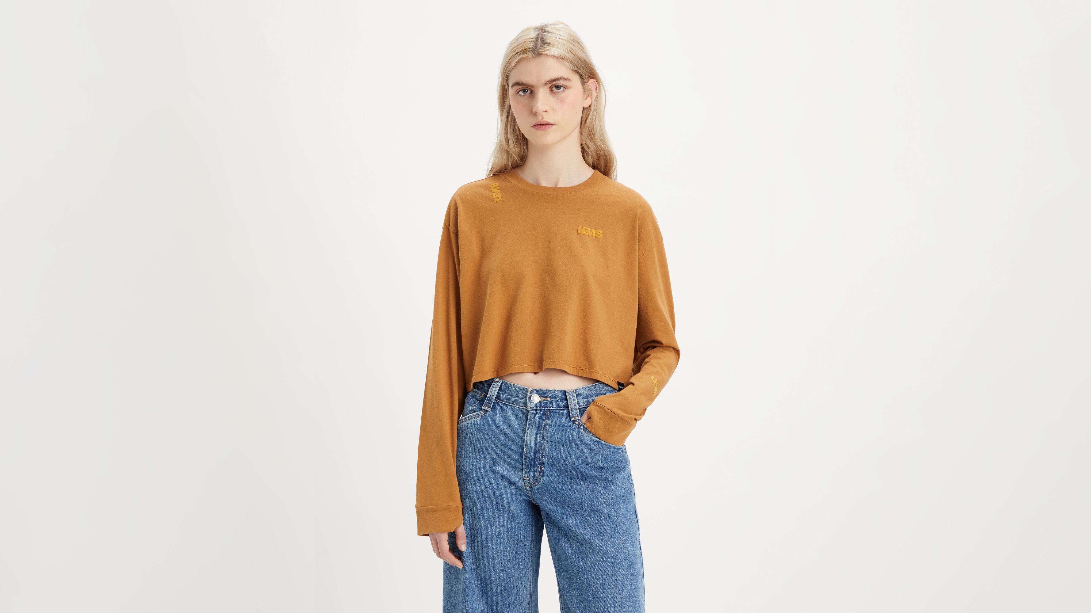 Graphic Cindy Long Sleeve Crop T-Shirt 2