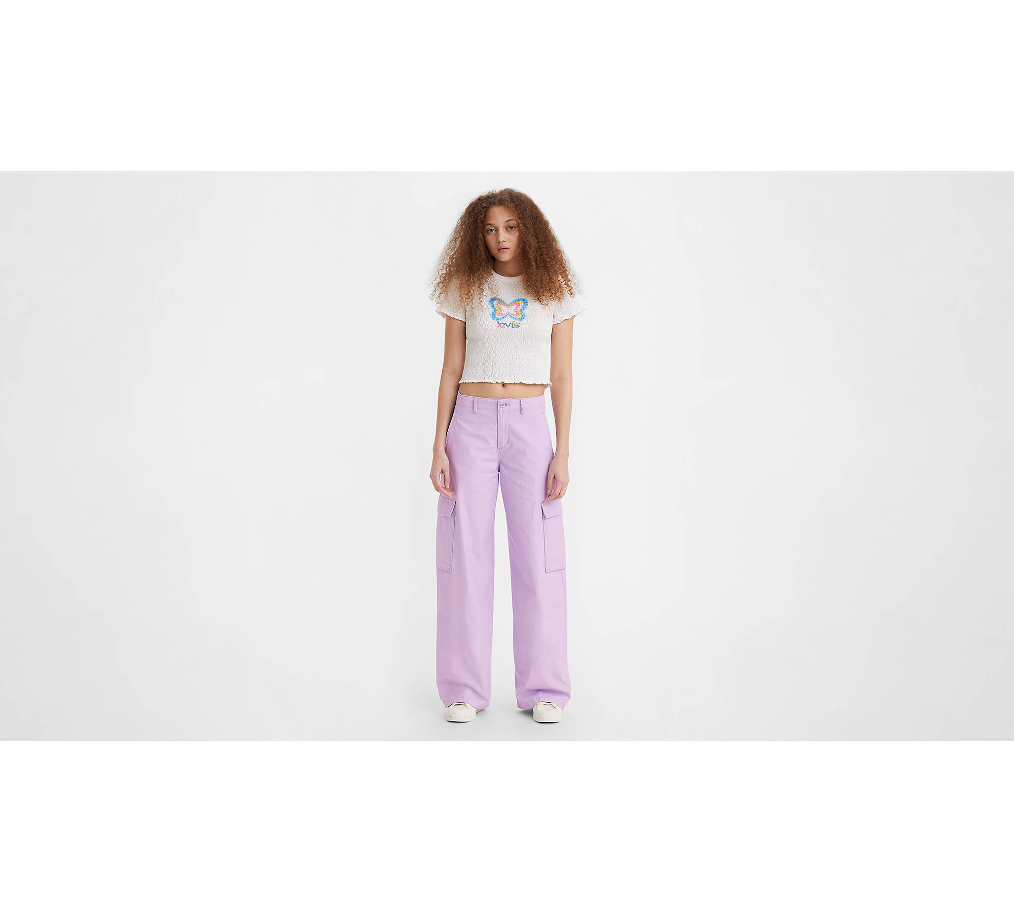 Wear Me Out Baggy Cargo Jeans - Pink