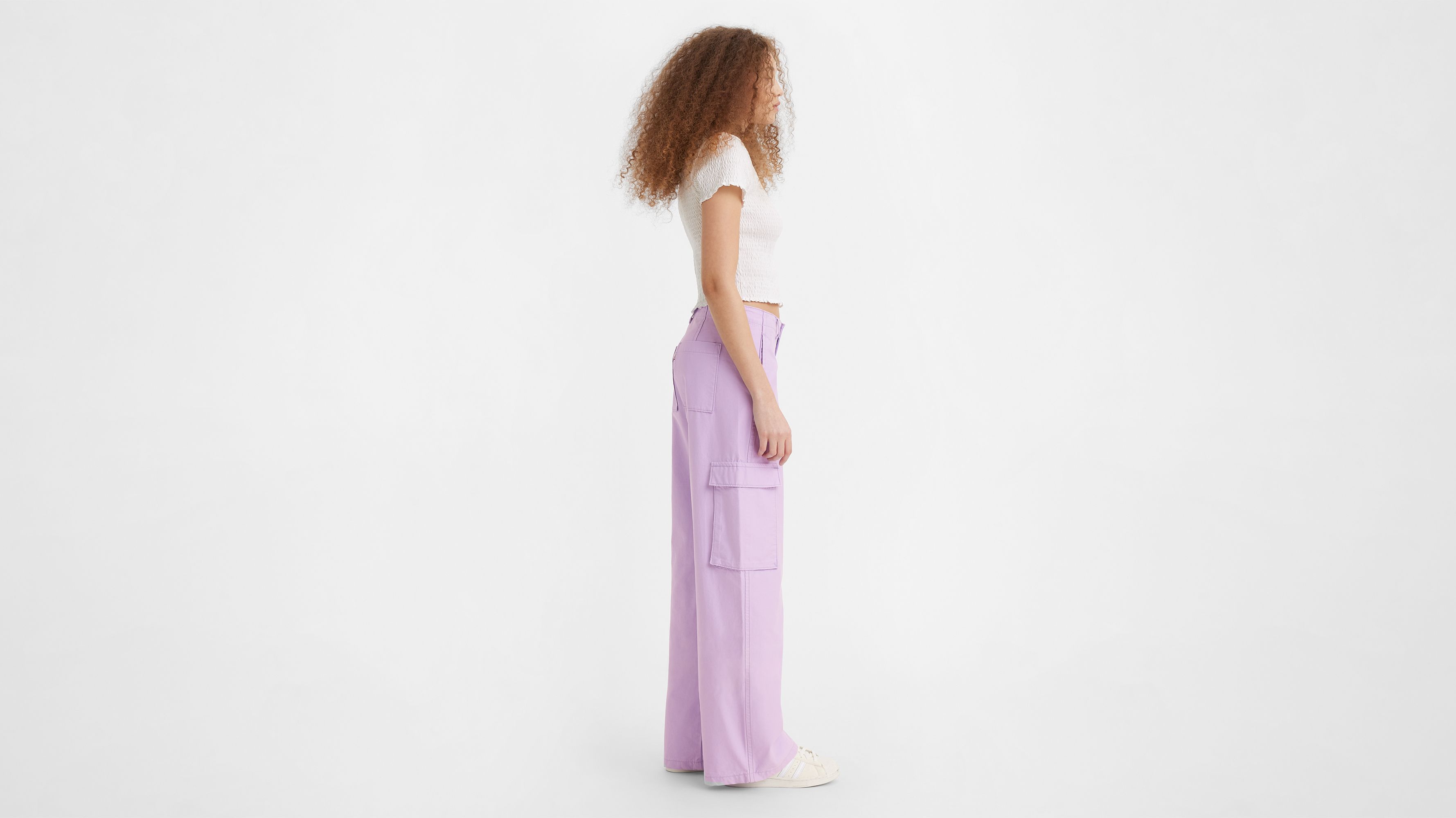 Baggy Cargo Pants - Purple