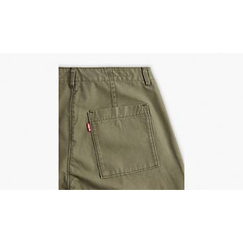 Wide Cargo Pants Pockets Washed Green - LADYLIKE FASHION