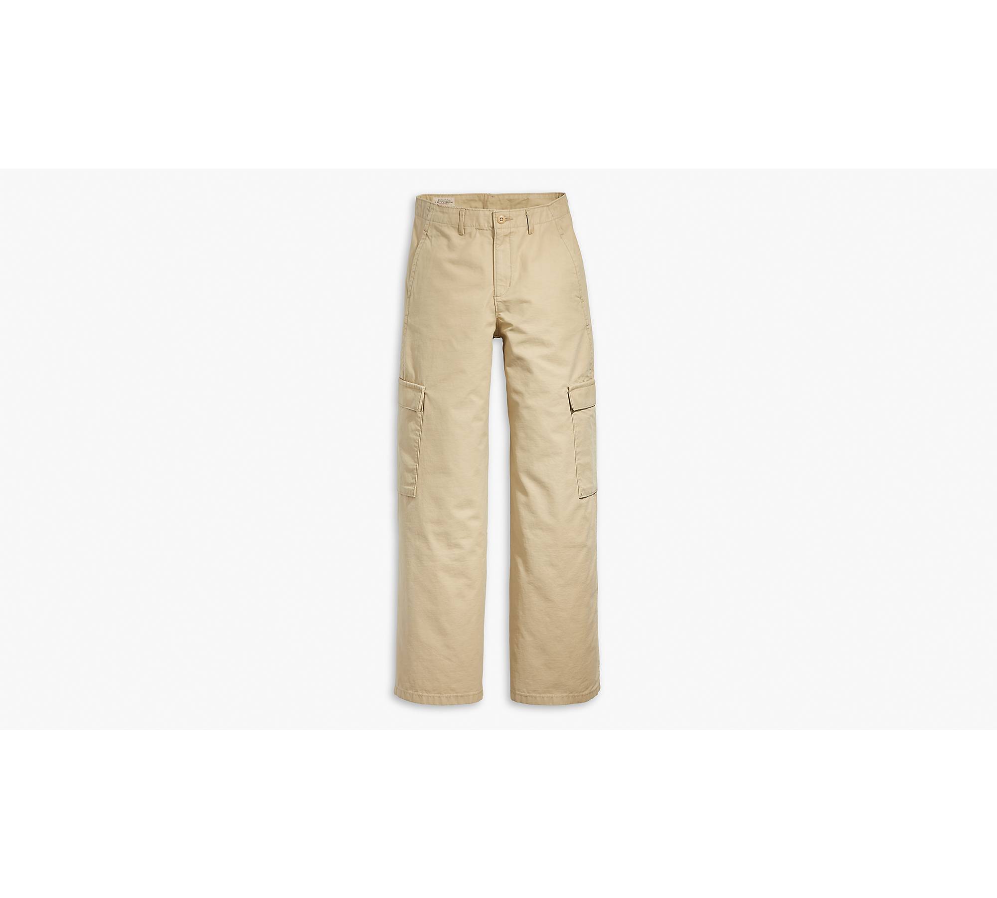 Baggy Cargo Women's Pants - Tan