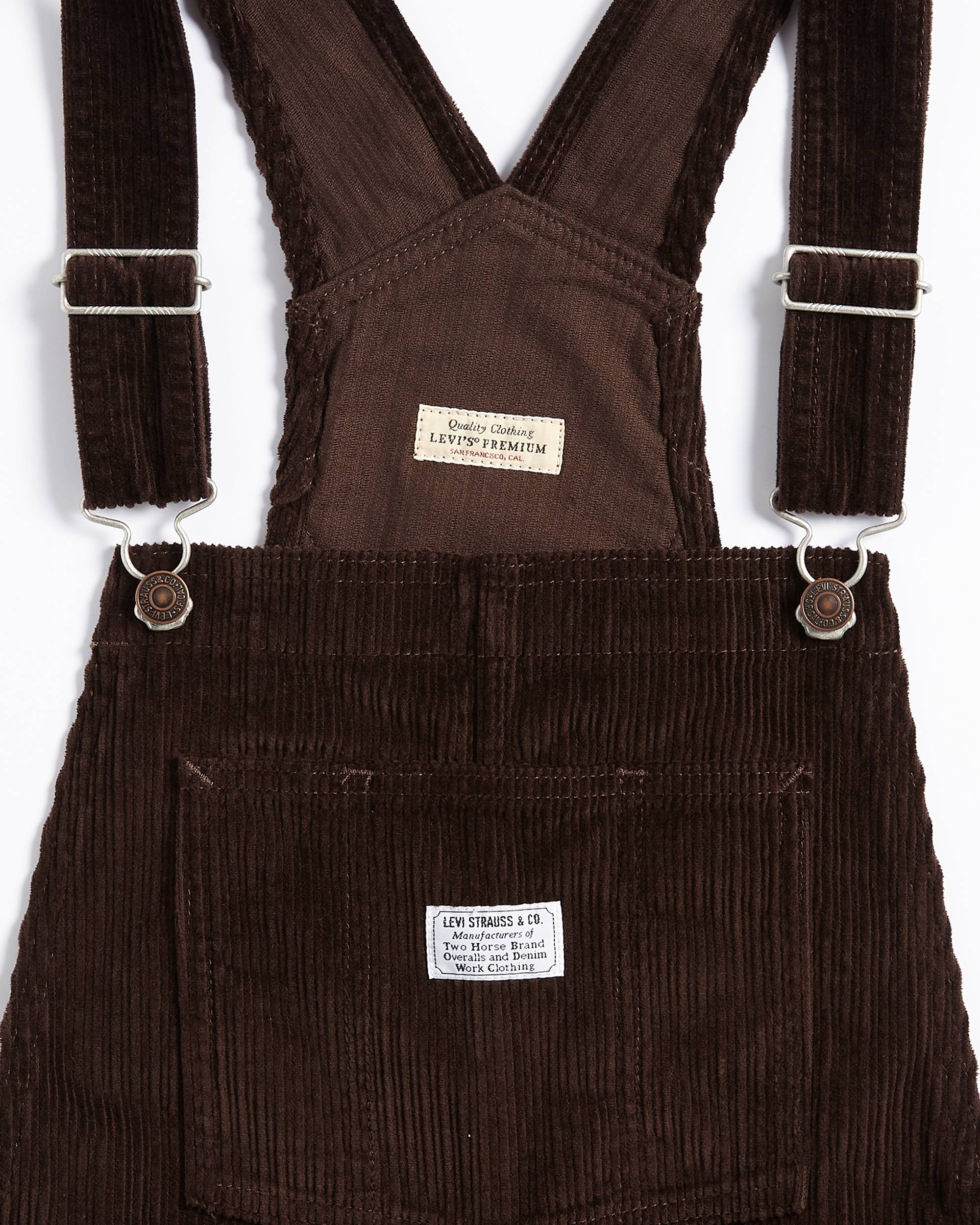 Levi's® Baggy Highwater Corduroy Women's Overalls - Brown Levi's® Baggy Highwater Corduroy Women's Overalls - Brown