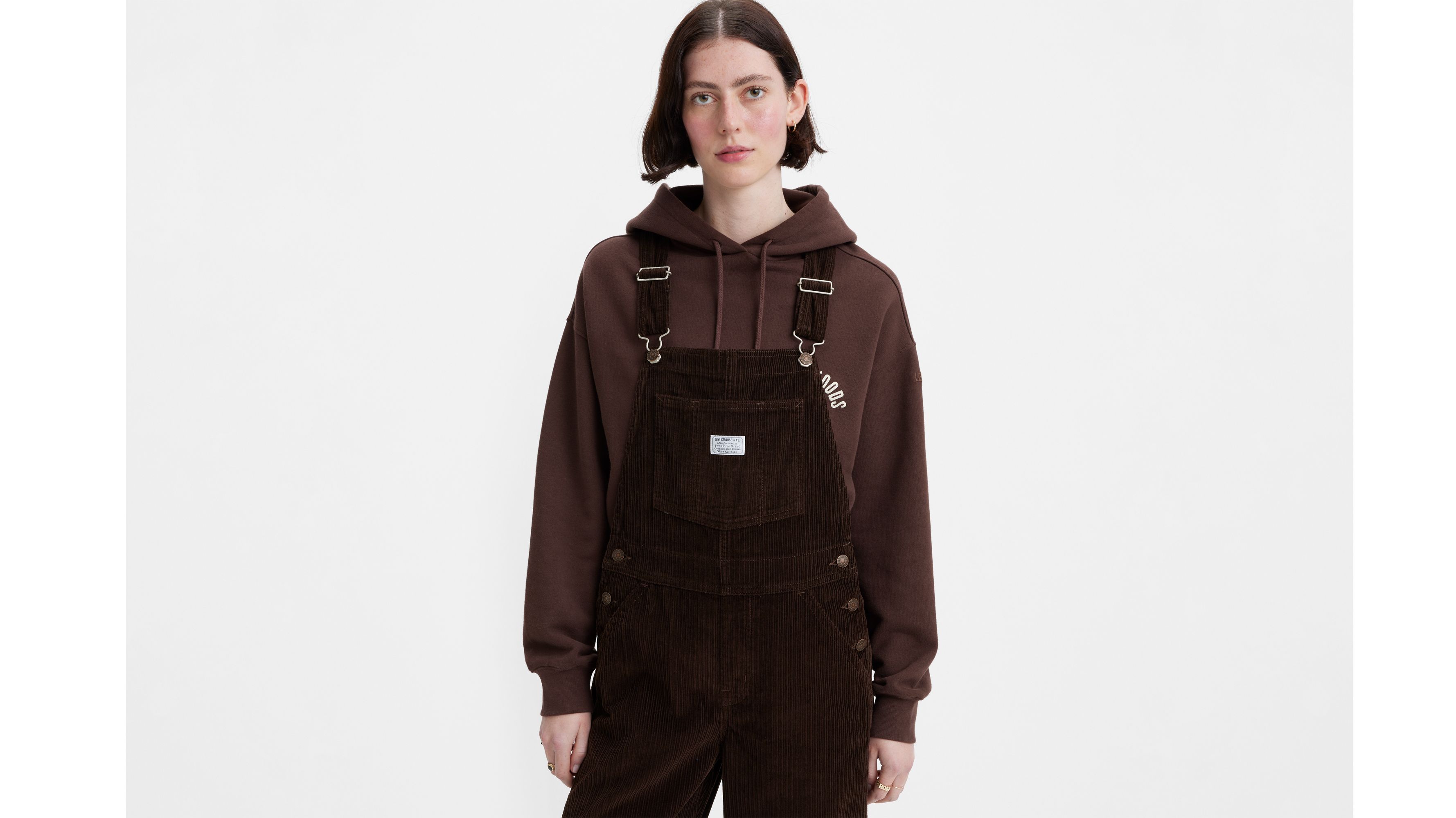 Levi's® Baggy Highwater Corduroy Women's Overalls - Brown