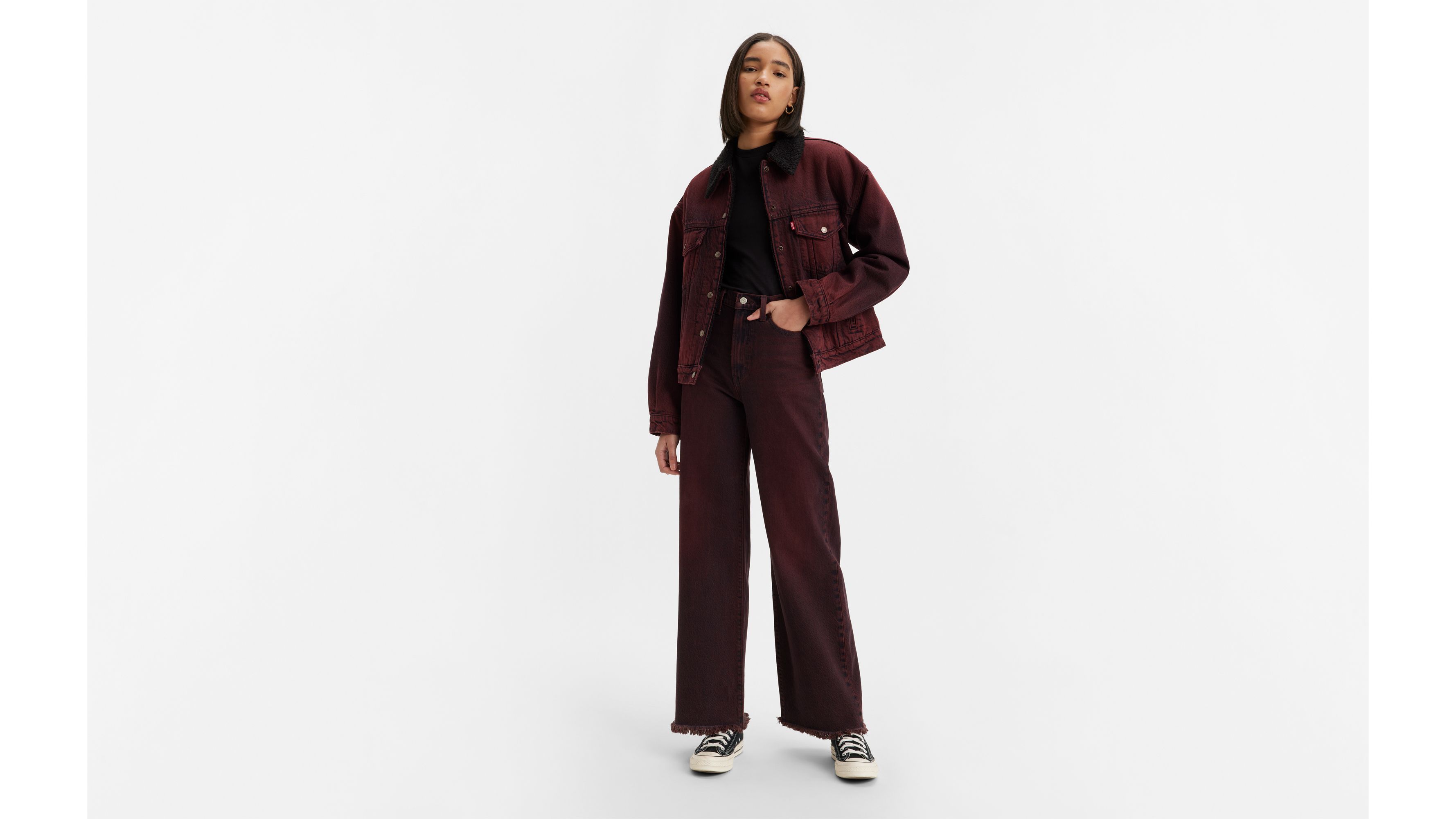 Ribcage Wide Leg Women's Jeans - Red | Levi's® US