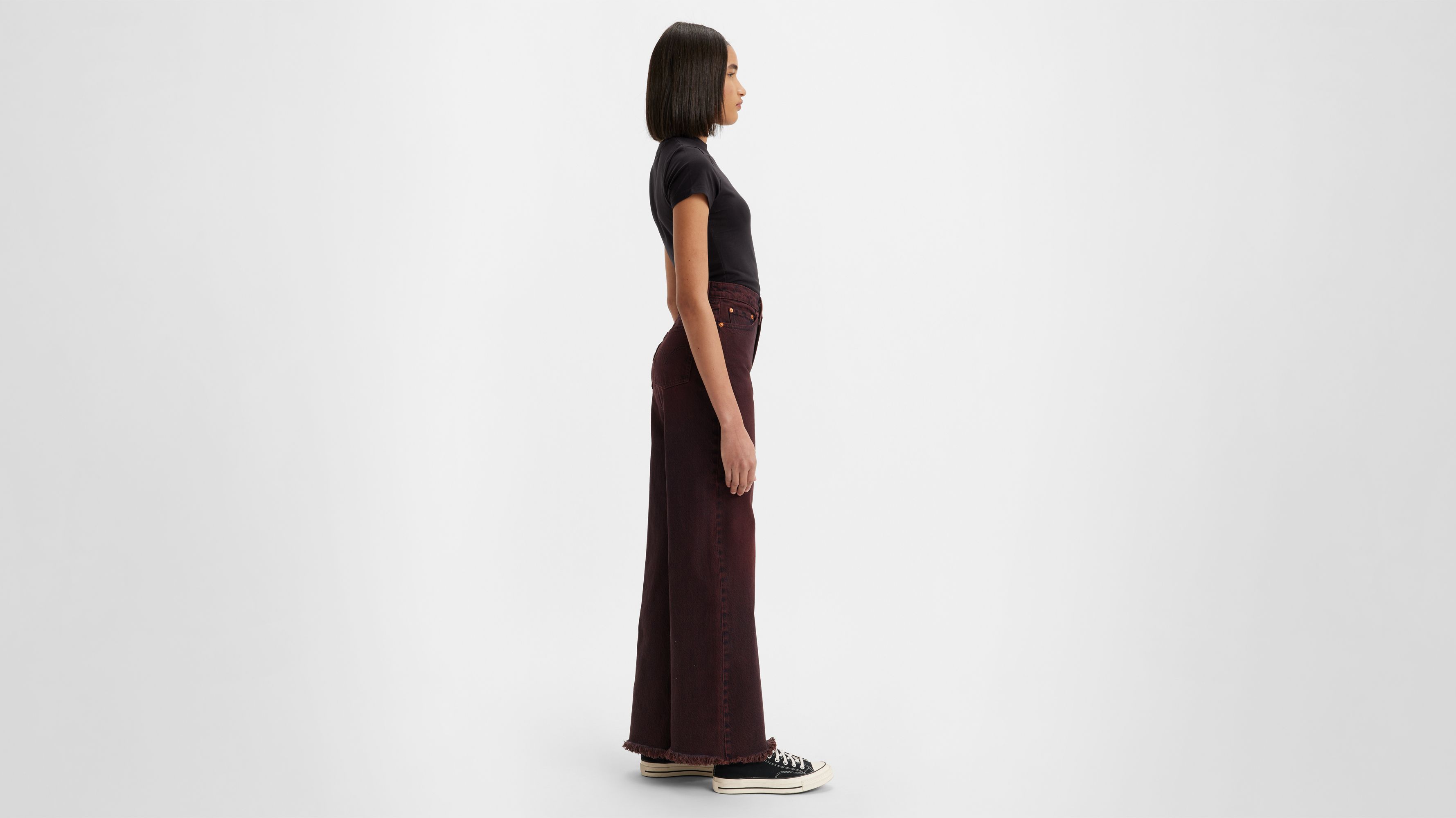 RIBCAGE WIDE LEG - CHERRY CORDIAL — EVRGREEN Clothing