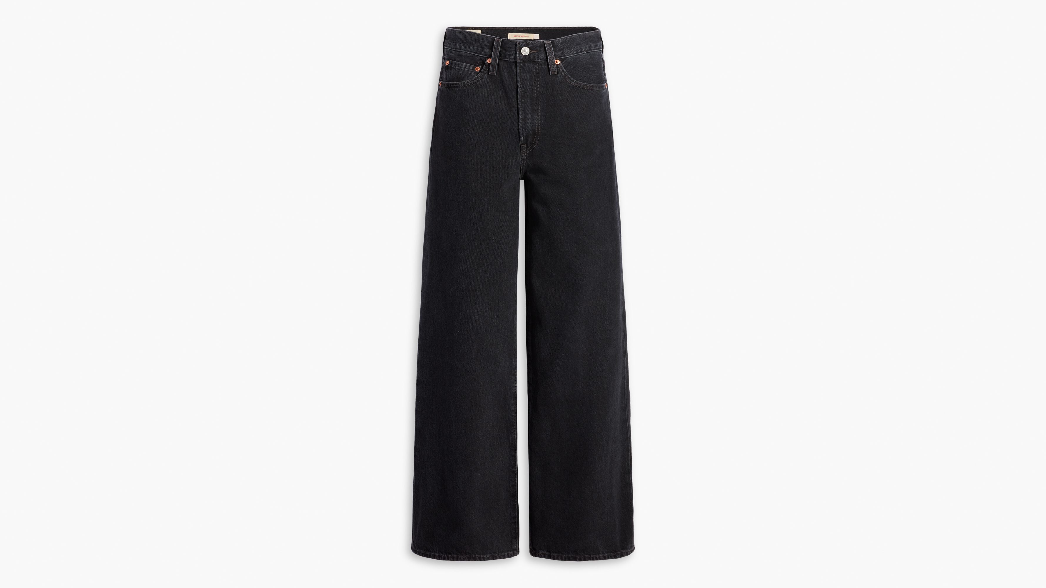 Ribcage Wide Leg Jeans - Black | Levi's® KZ