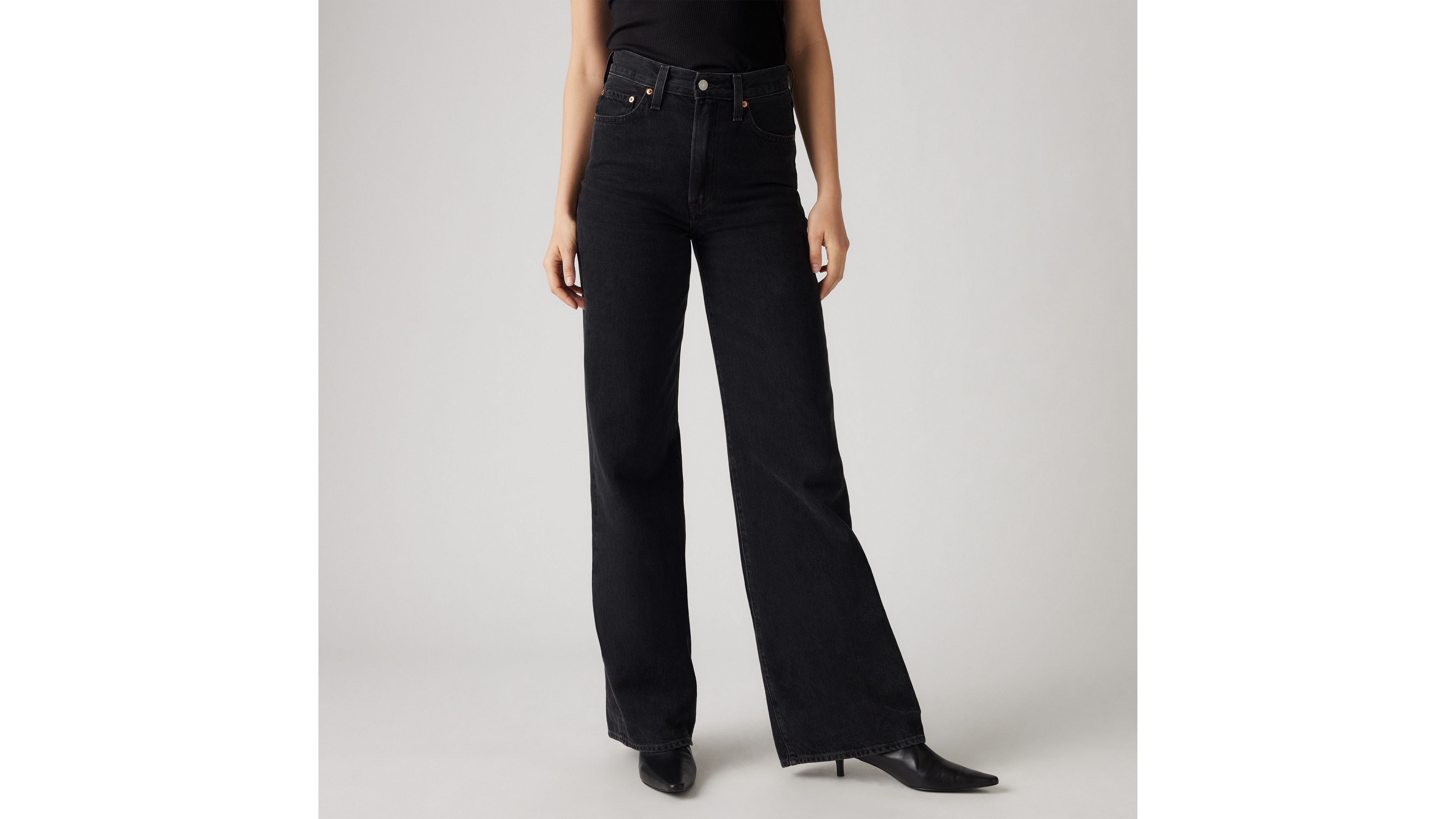 Ribcage Wide Leg Women's Jeans - Black | Levi's® US
