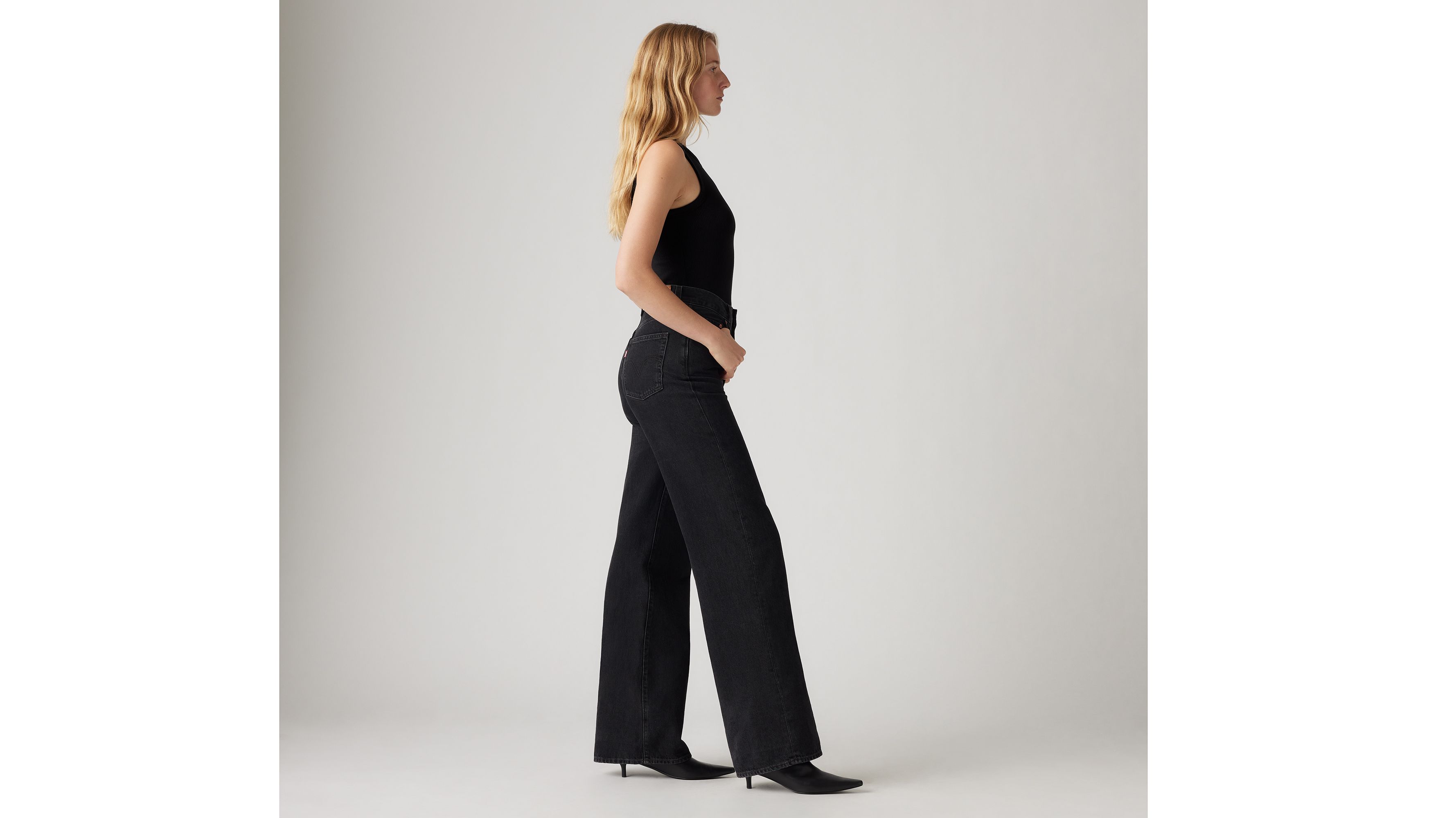 Ribcage Wide Leg Women's Jeans - Black | Levi's® US