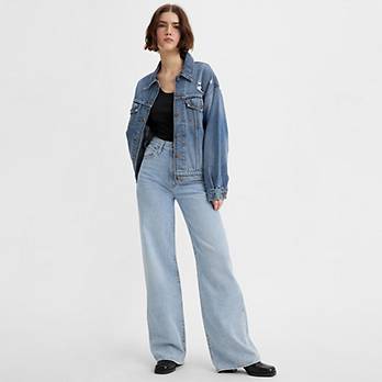 Ribcage jeans med brede ben 1