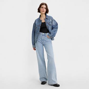 Ribcage jeans med brede ben 2