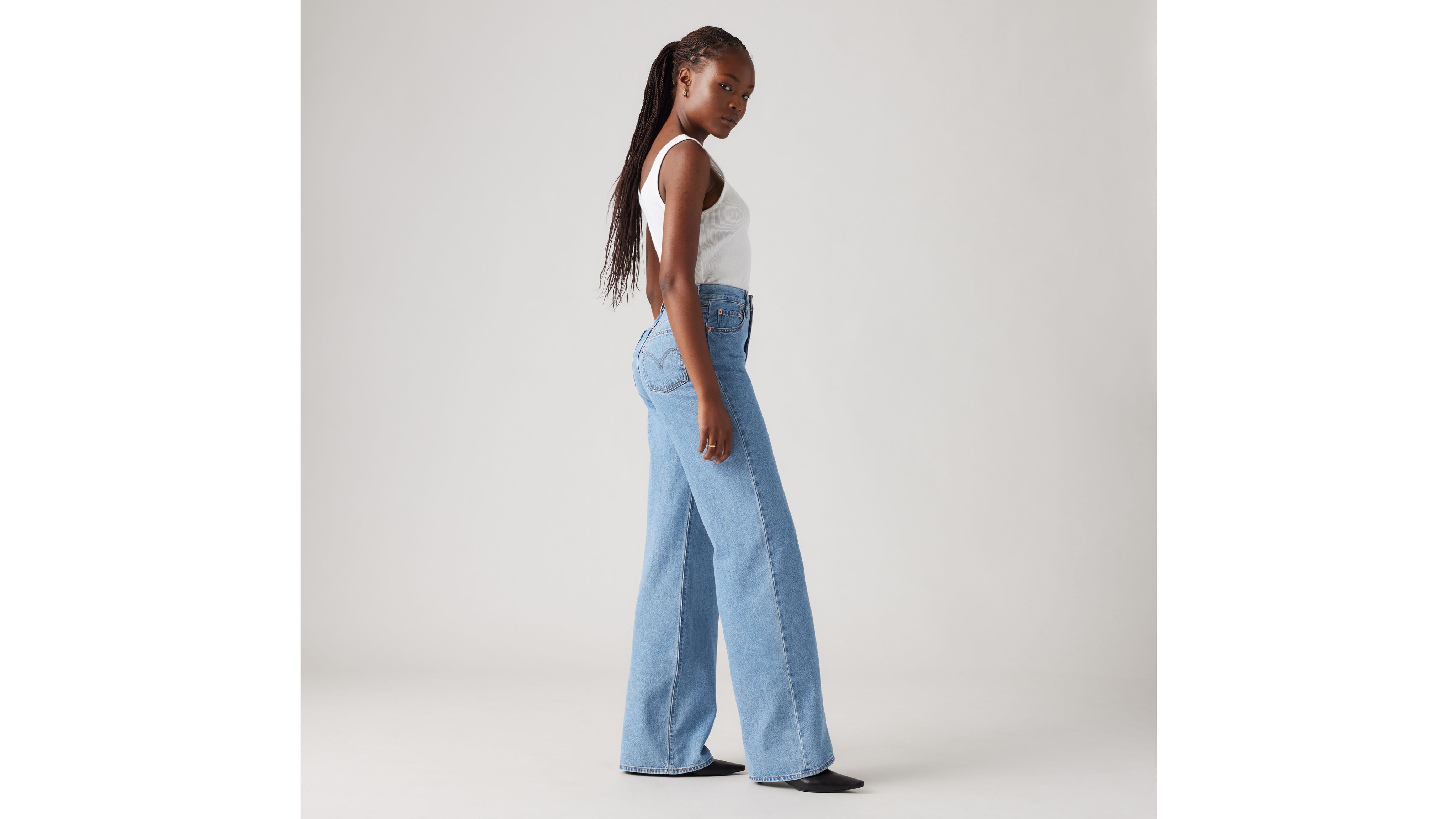 Levi's Ribcage Wide Leg Women's Jeans 25x32 In Splash Zone