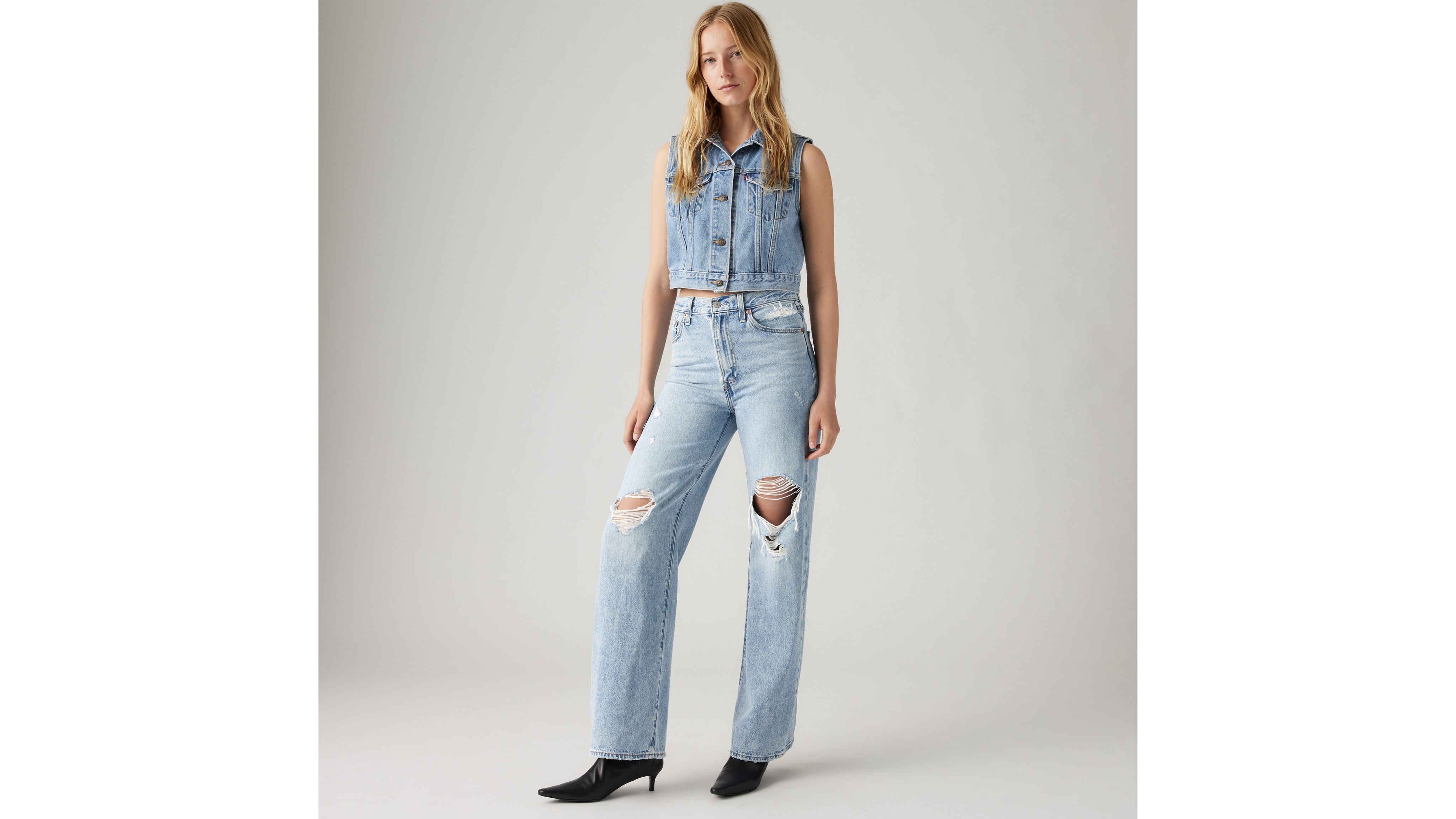 Calça Jeans Levis Ribcage Wide Leg 70007 Feminina