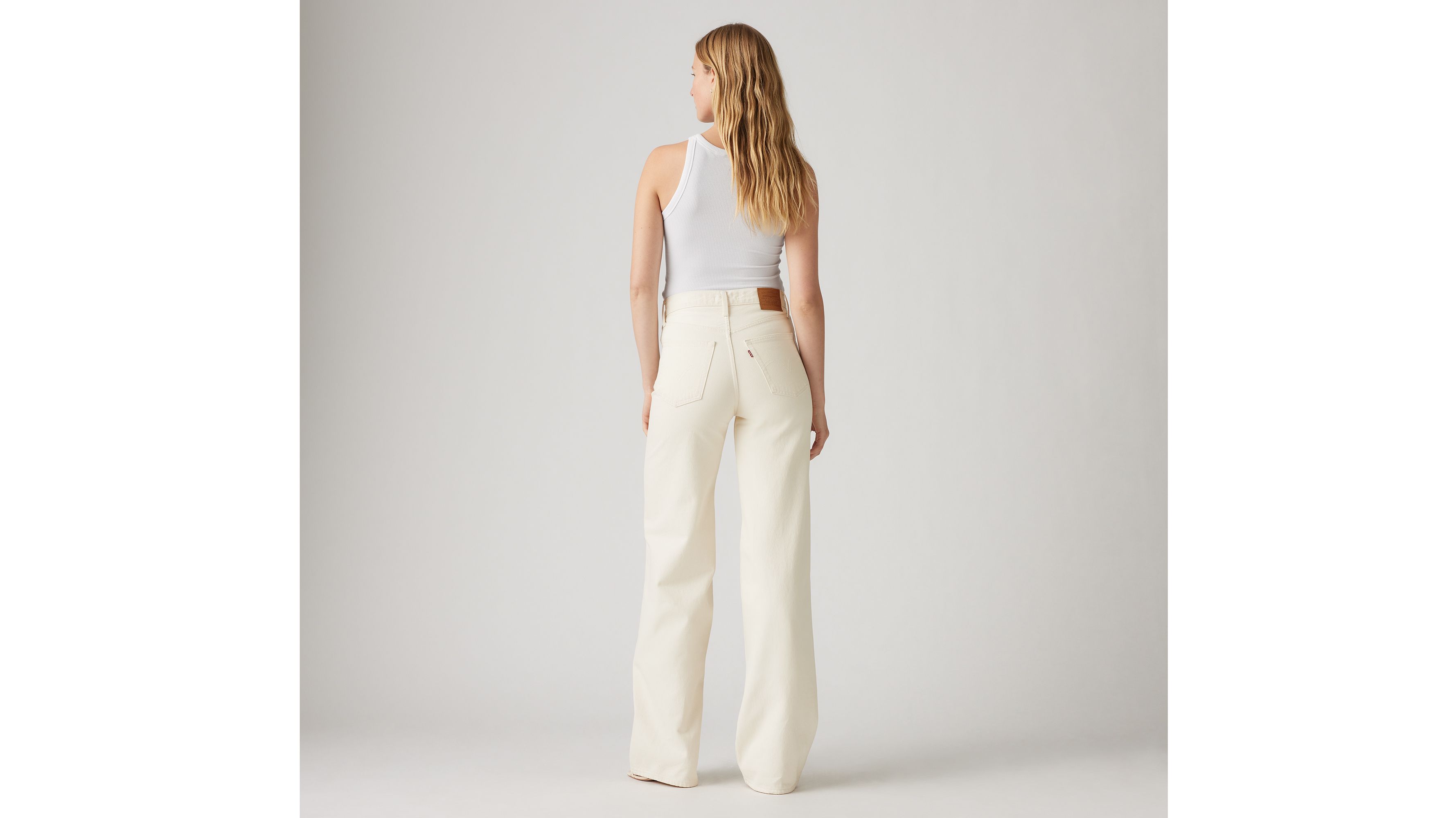 Levi's Ribcage Wide Leg Jeans In Barely Freezing