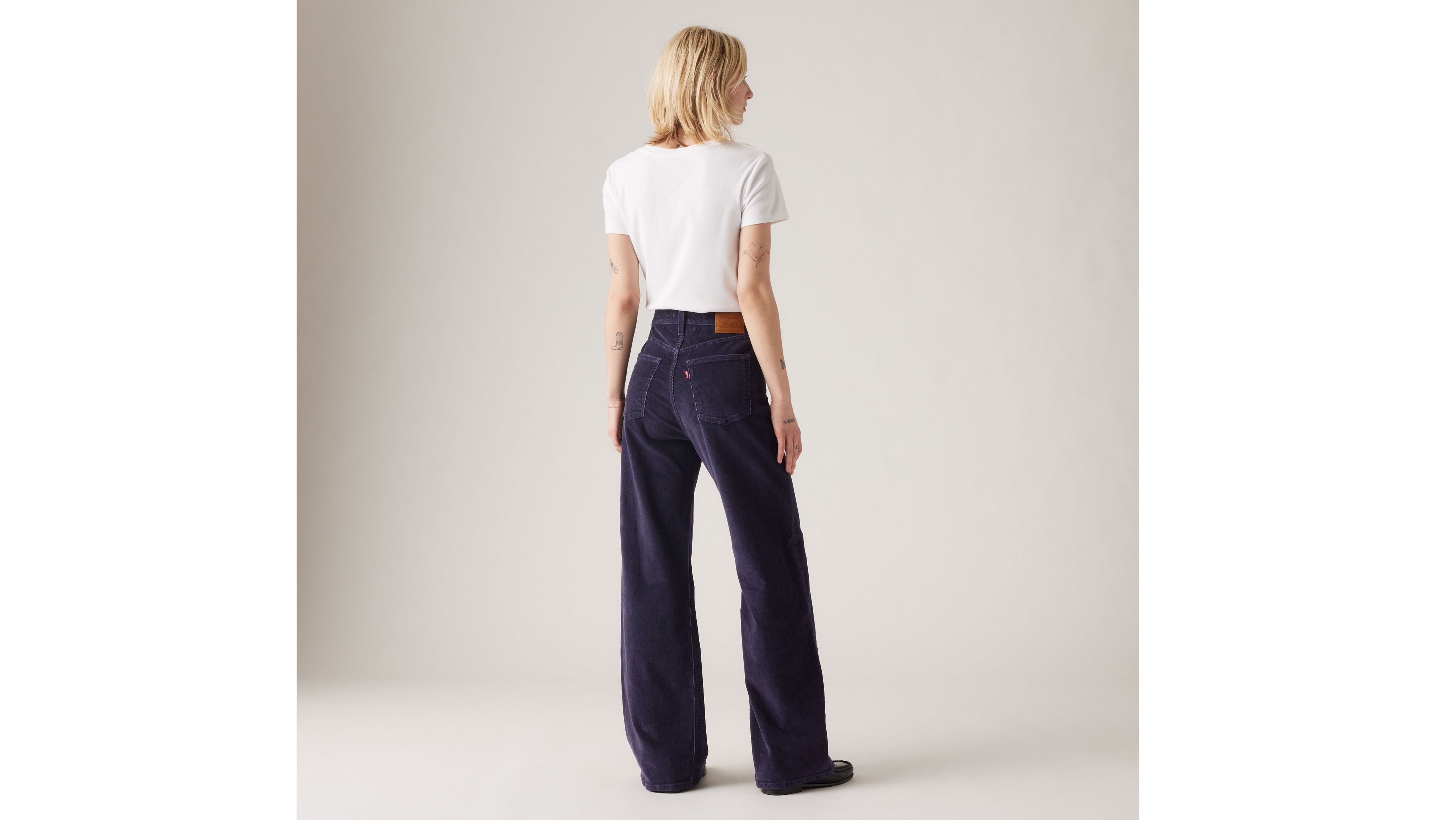 Ribcage Wide Leg Corduroy Pants - Blue | Levi's® GR