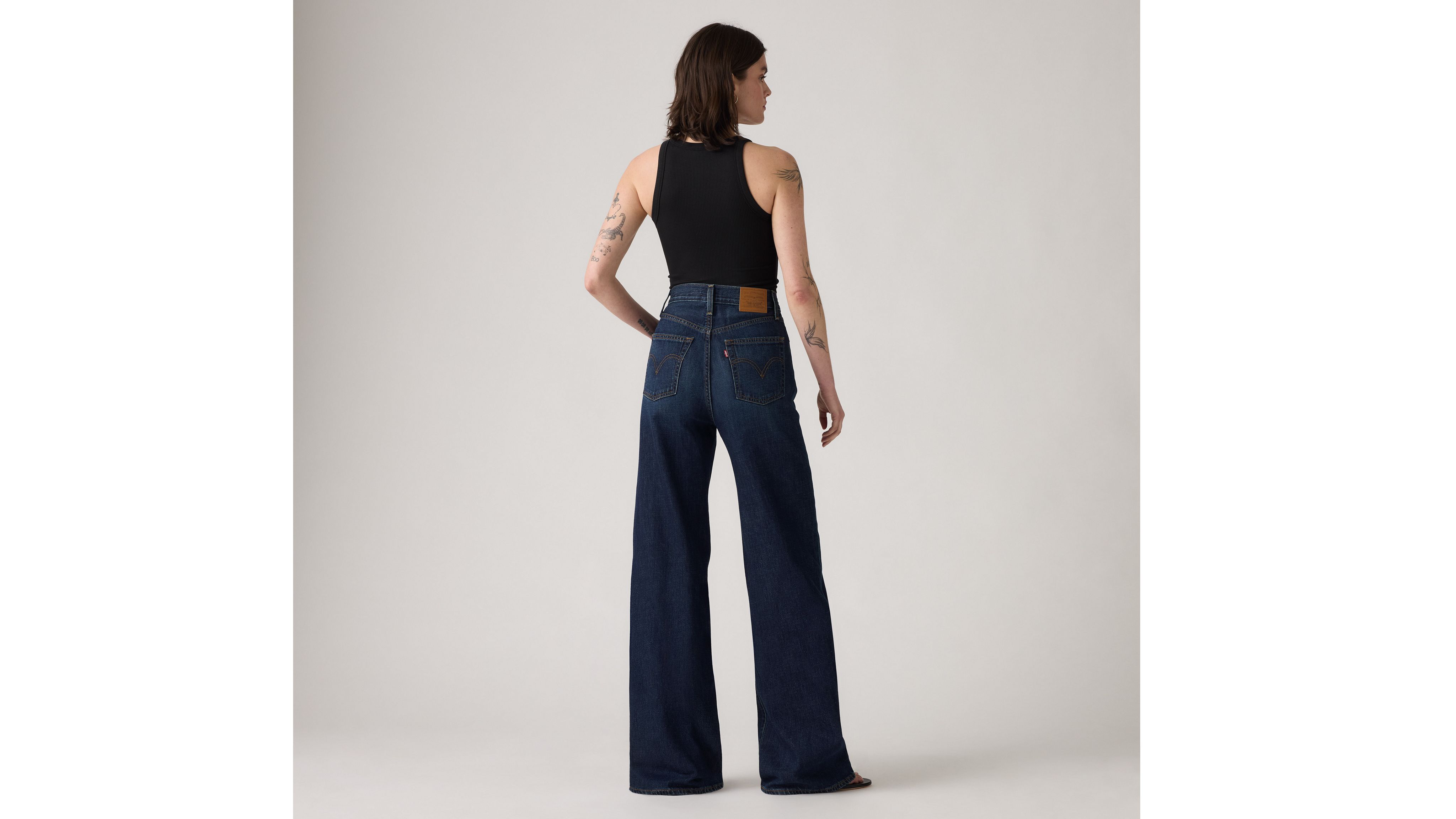 Ribcage Wide-Leg Linen+ Denim Women's Jeans 3