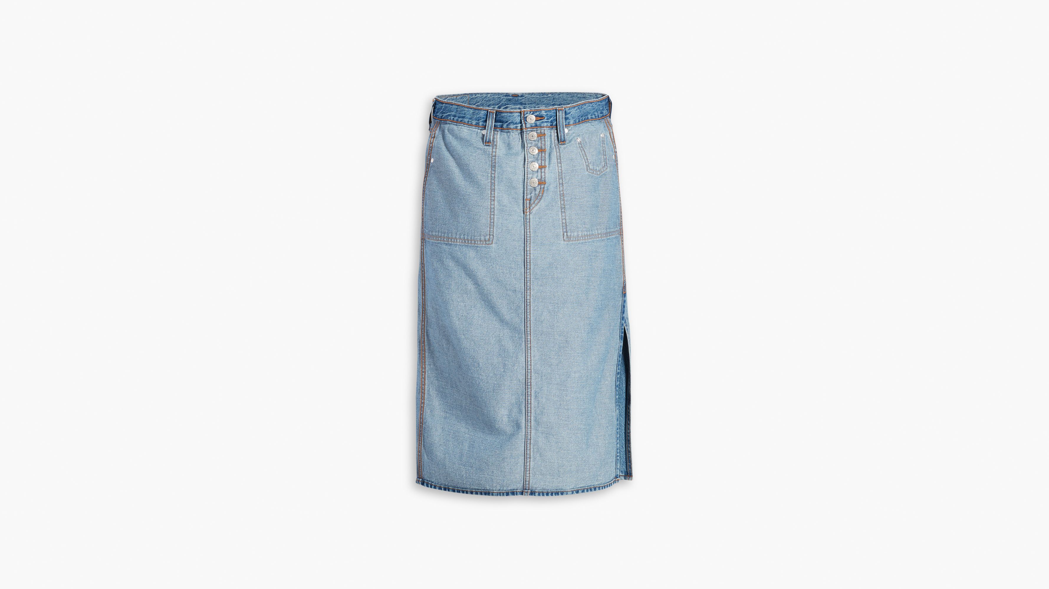 Reversible Side Slit Skirt - Blue | Levi's® MC