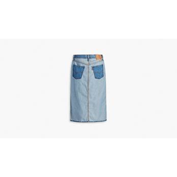 Reverse Side Slit Skirt - Medium Wash