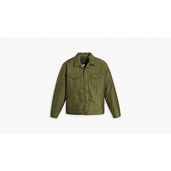 Relaxed Fit Padded Truck Jacket - Green | Levi's® AL
