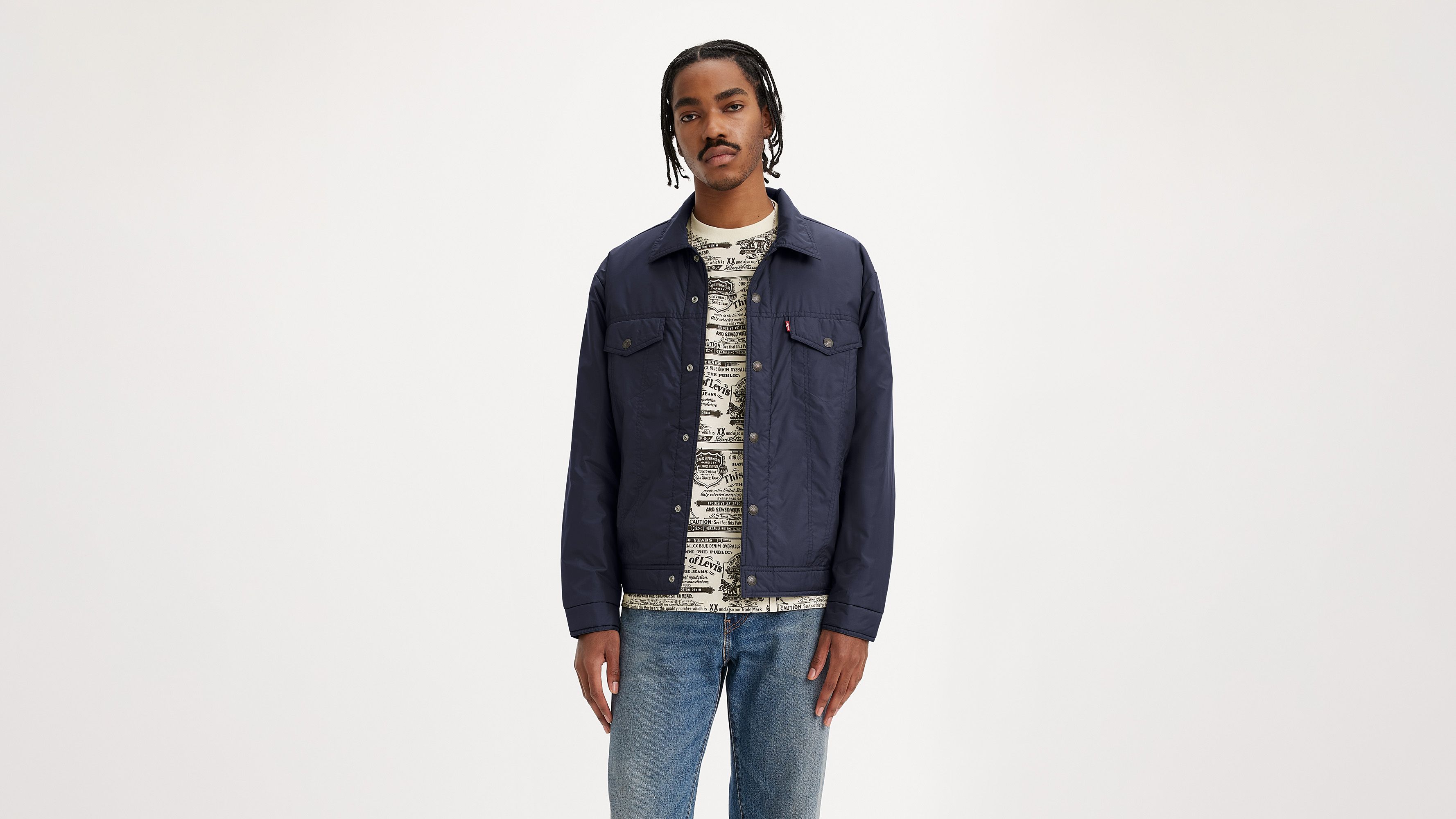Relaxed Fit Padded Truck Jacket - Blue | Levi's® GB