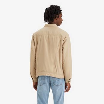 Relaxed Fit Padded Trucker Jacket - Beige | Levi's® GB