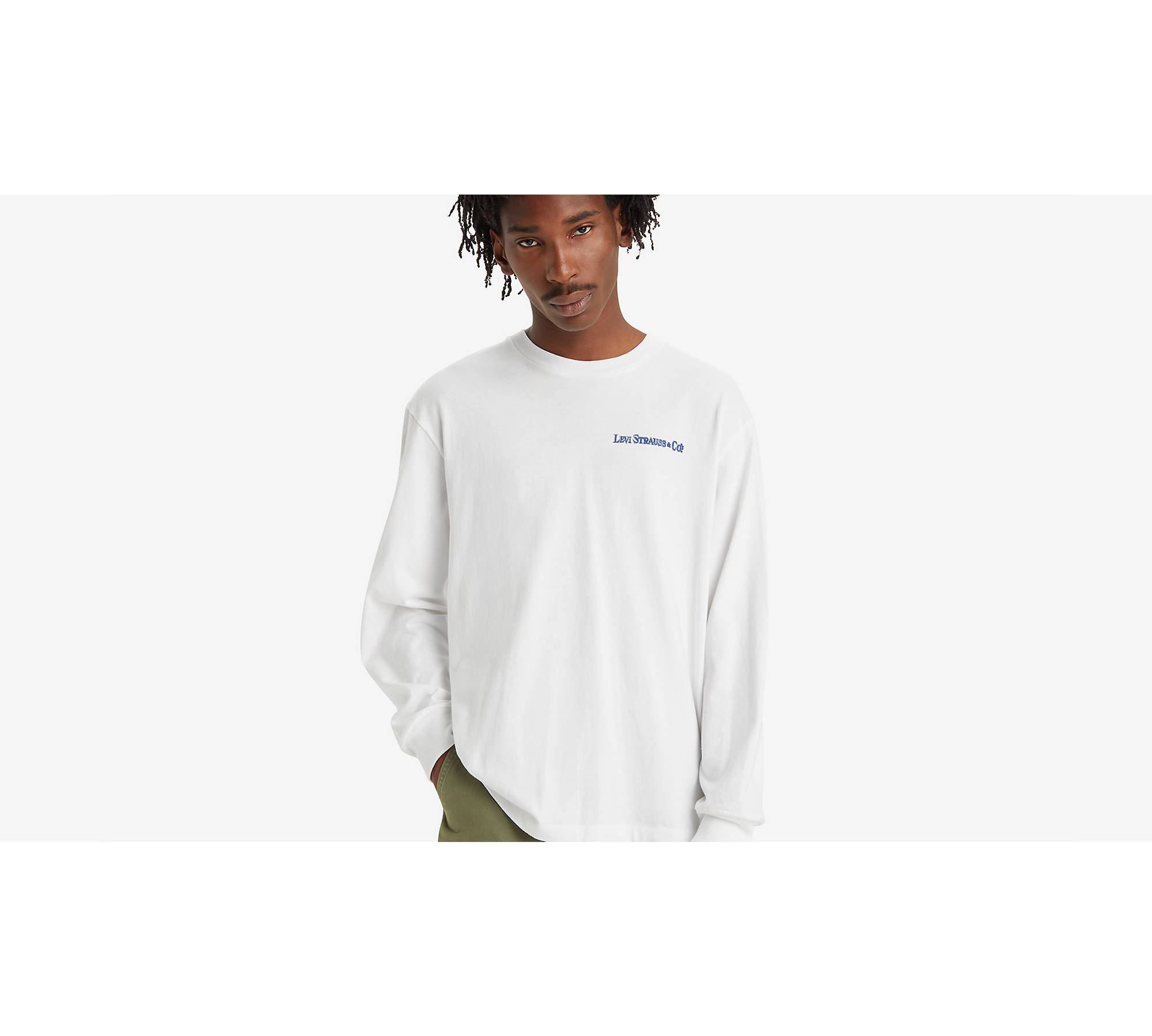 Relaxed Long Sleeve Authentic Graphic T-shirt - White | Levi's® CA