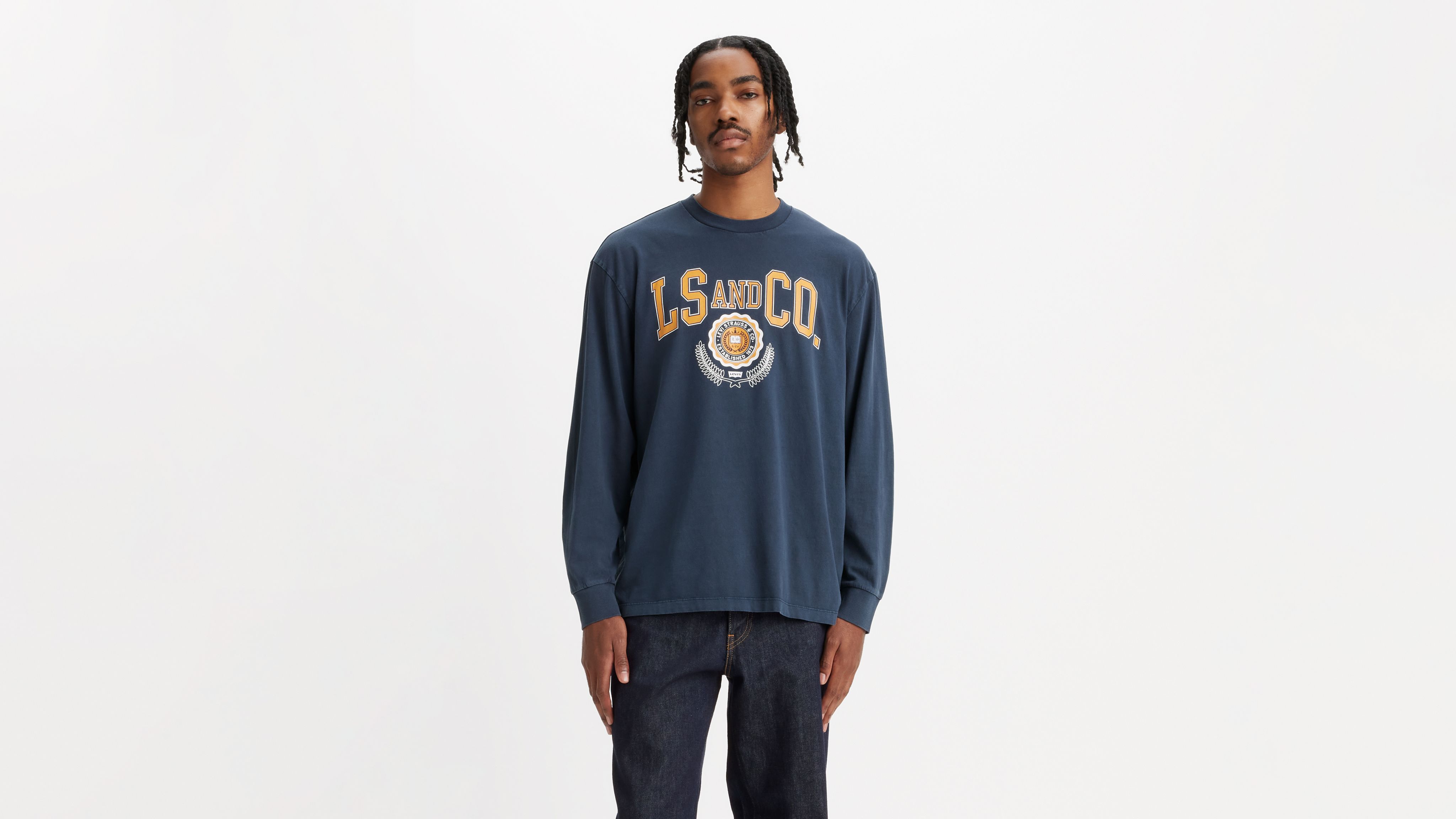 Long Sleeve Authentic Graphic T-shirt - Blue | Levi's® CA