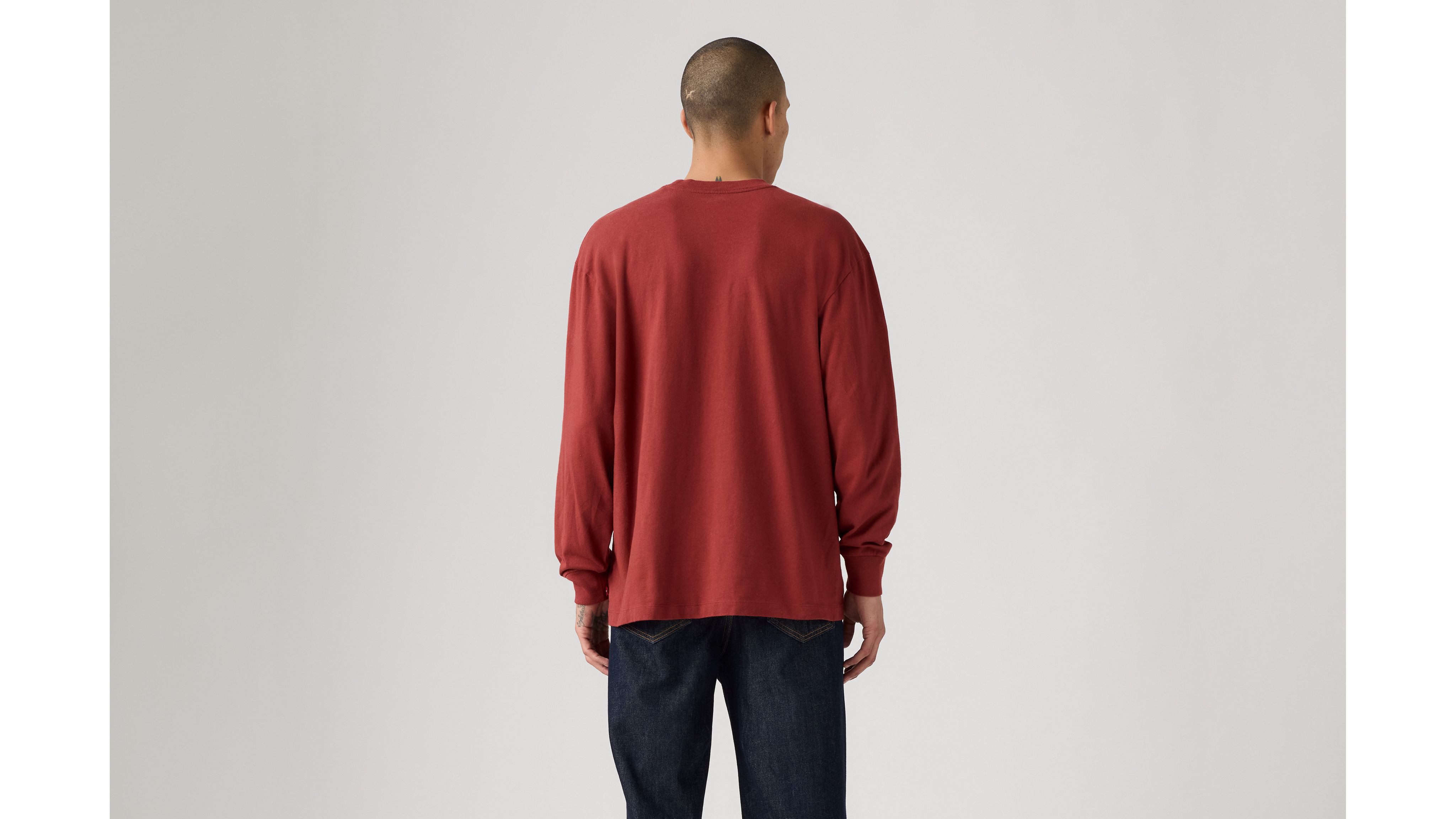 Levi's Long-sleeve Graphic Authentic T-shirt In Red