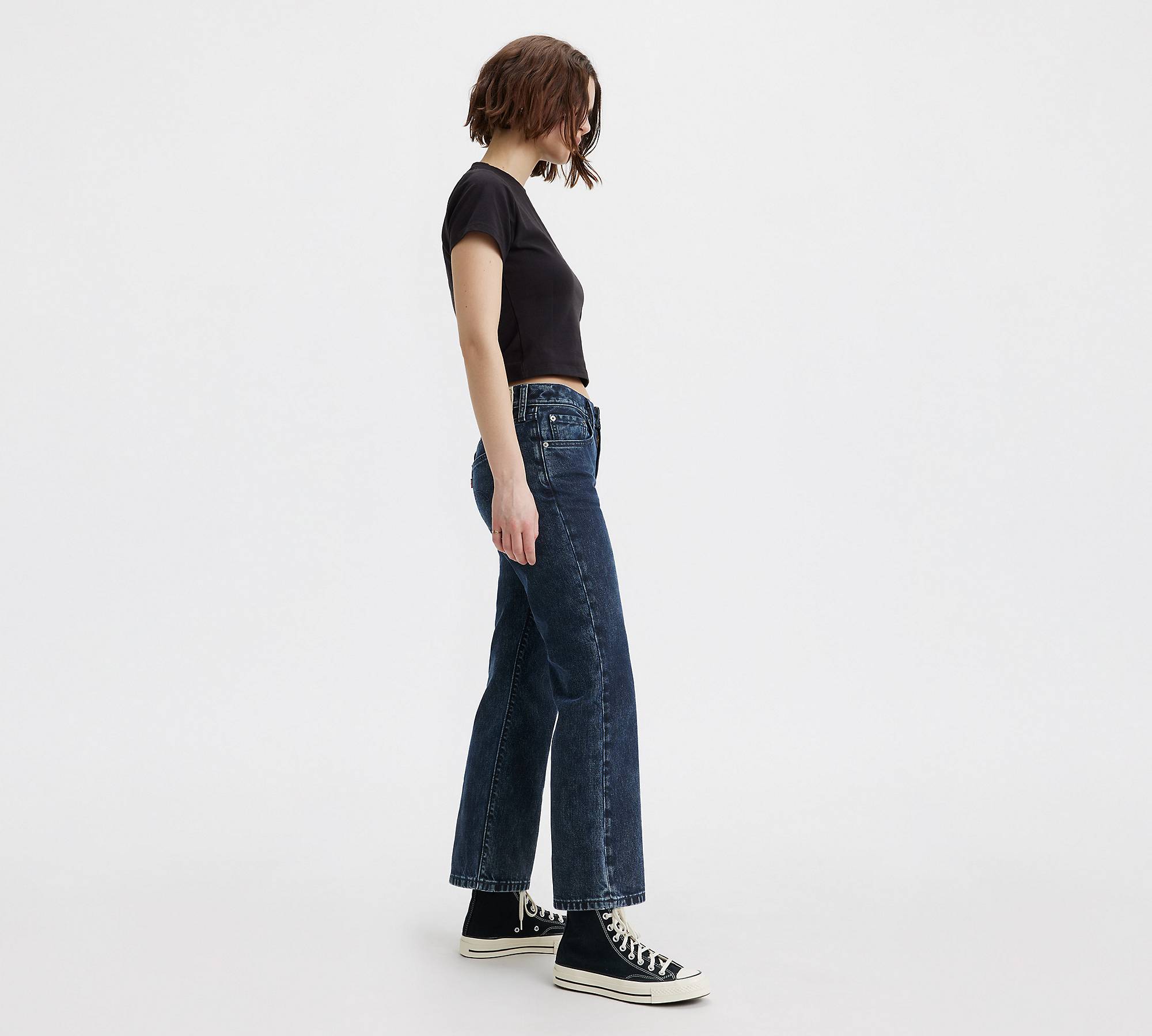 Levi's® Wellthread® Middy Ankle Bootcut Jeans - Dark Wash | Levi's® US