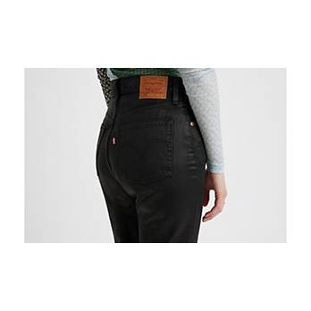 Waxed Denim Women Jeans Sexy Solid Jeans Slim Straight Fashion