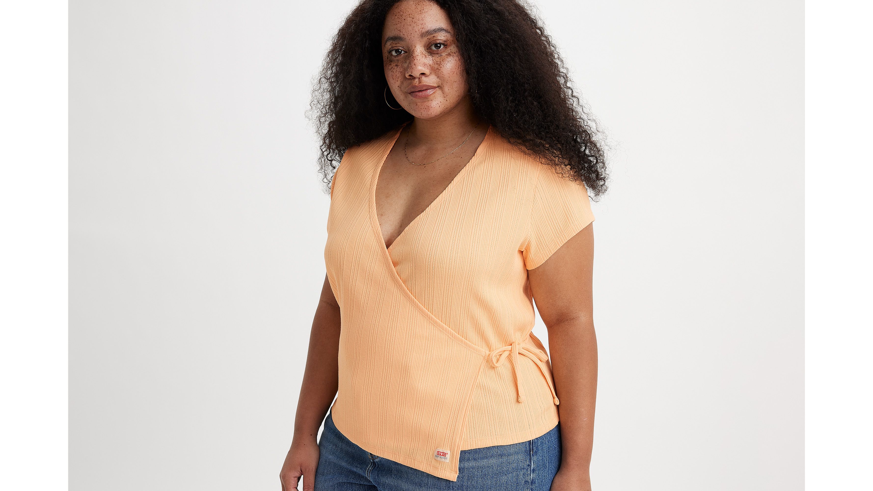 Dry Goods Pointelle Wrap Tshirt (plus Size) Arancione Levi's® IT