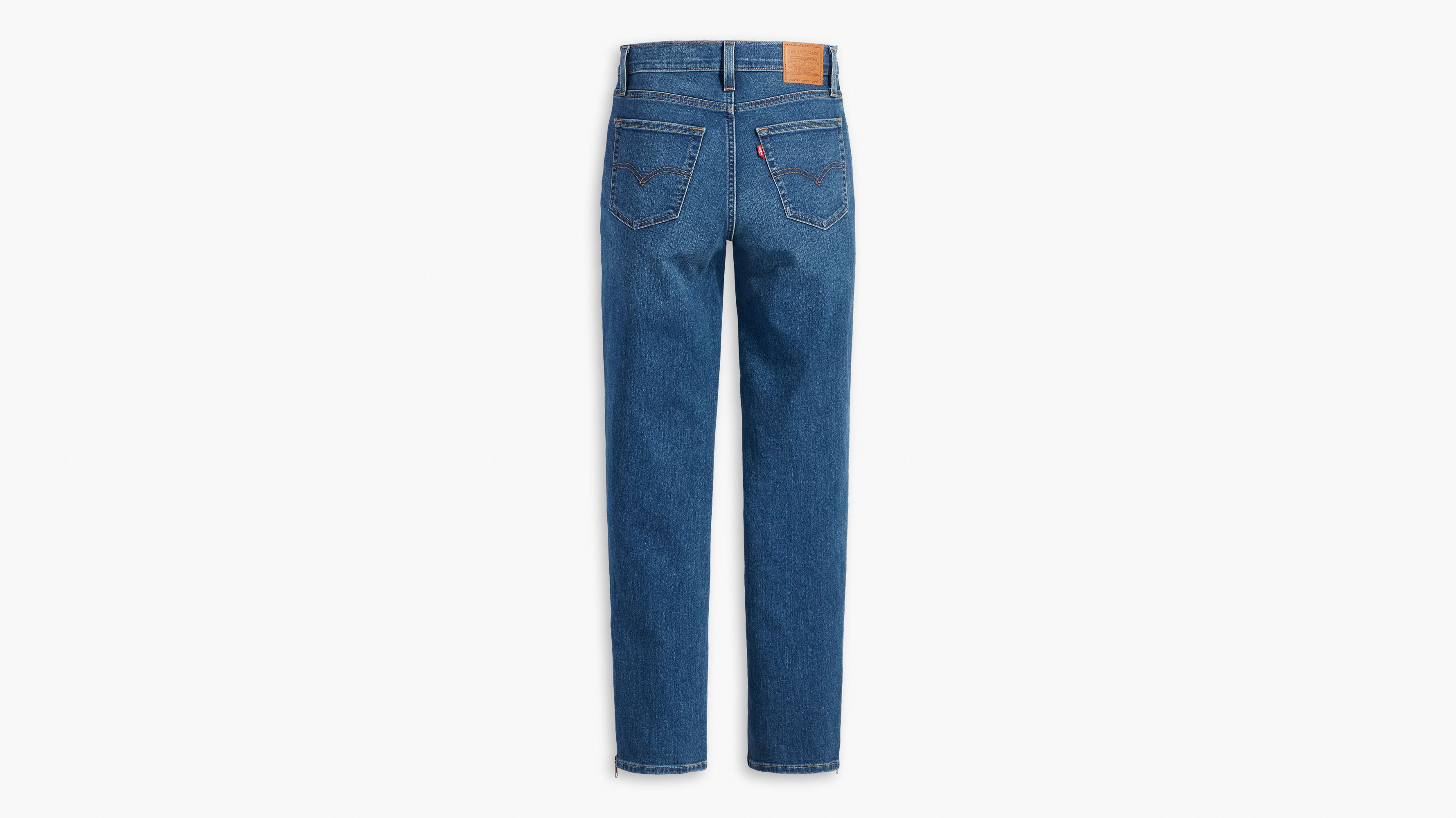 724 High Rise Straight Button Shank Women's Jeans - Dark