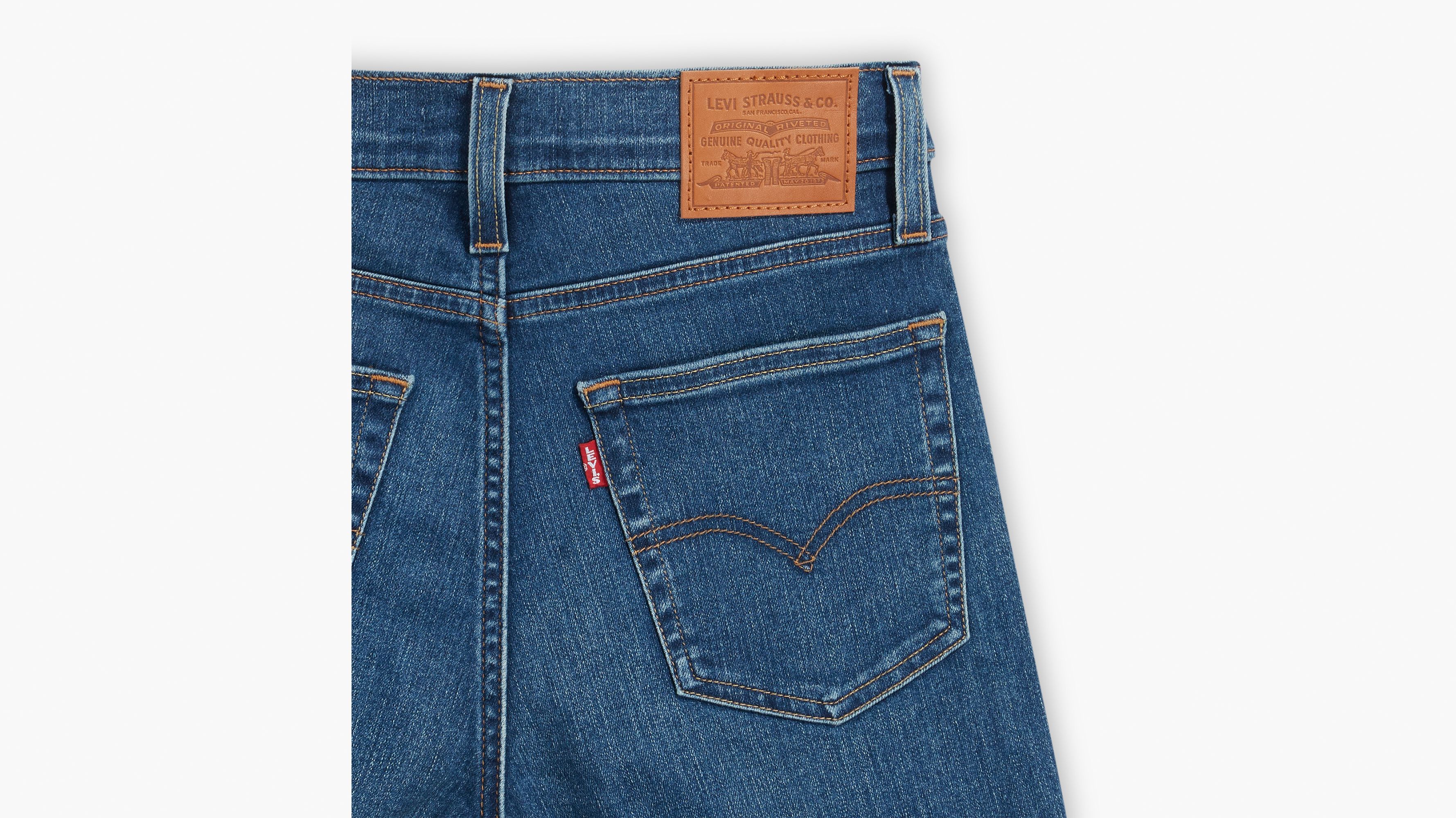 724 High Rise Straight Button Shank Women's Jeans 8