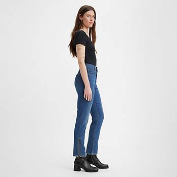 724 High Rise Straight Button Shank Women's Jeans 2