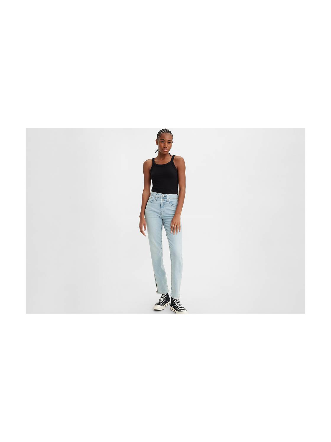 THE LIA HIGH RISE STRAIGHT LEG JEANS IN LIGHT WASH