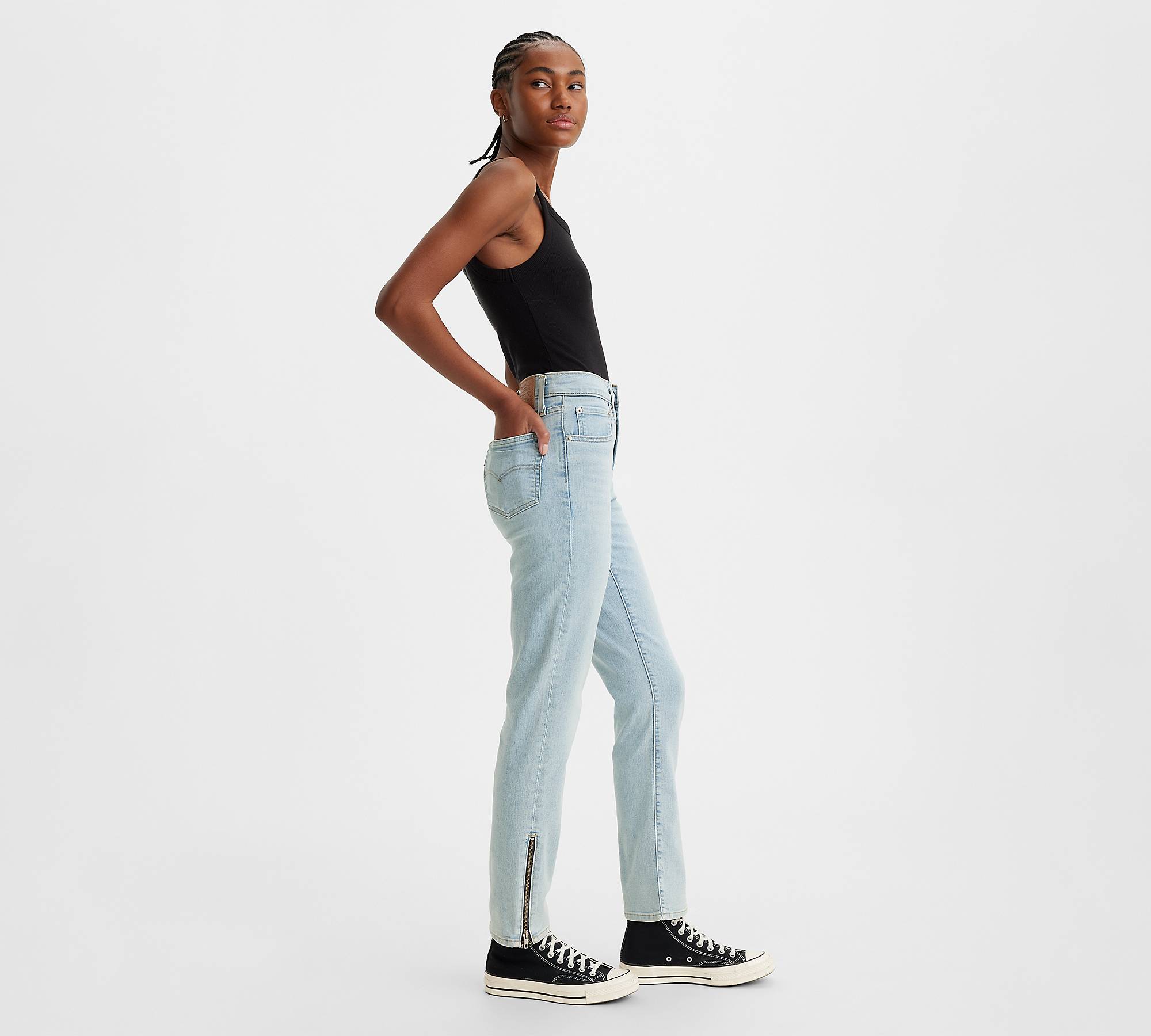 724 High Rise Straight Button Shank Women's Jeans - Light Wash | Levi's® US