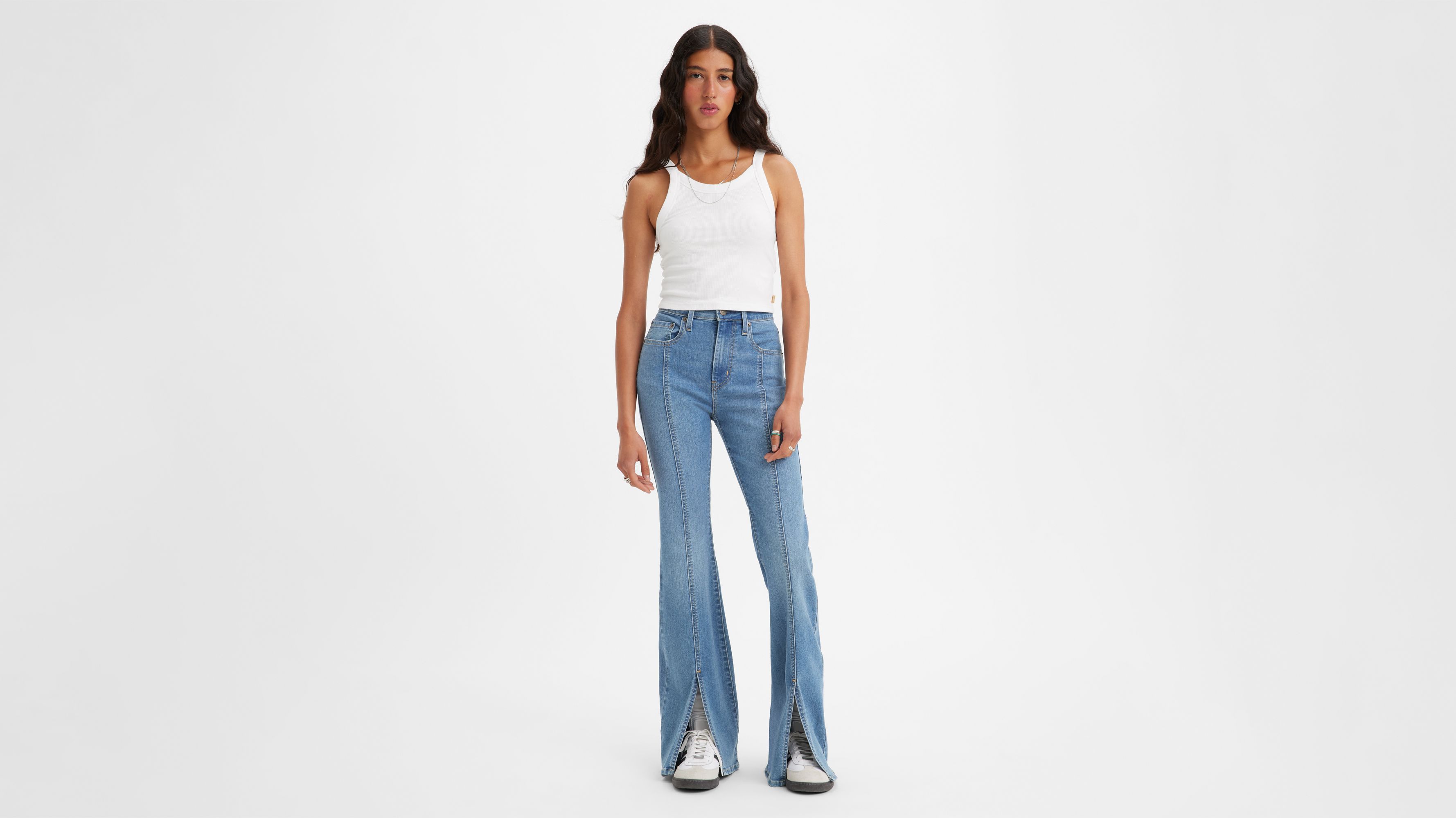 726 High Rise Flare Split Hem Women's Jeans - Medium Wash