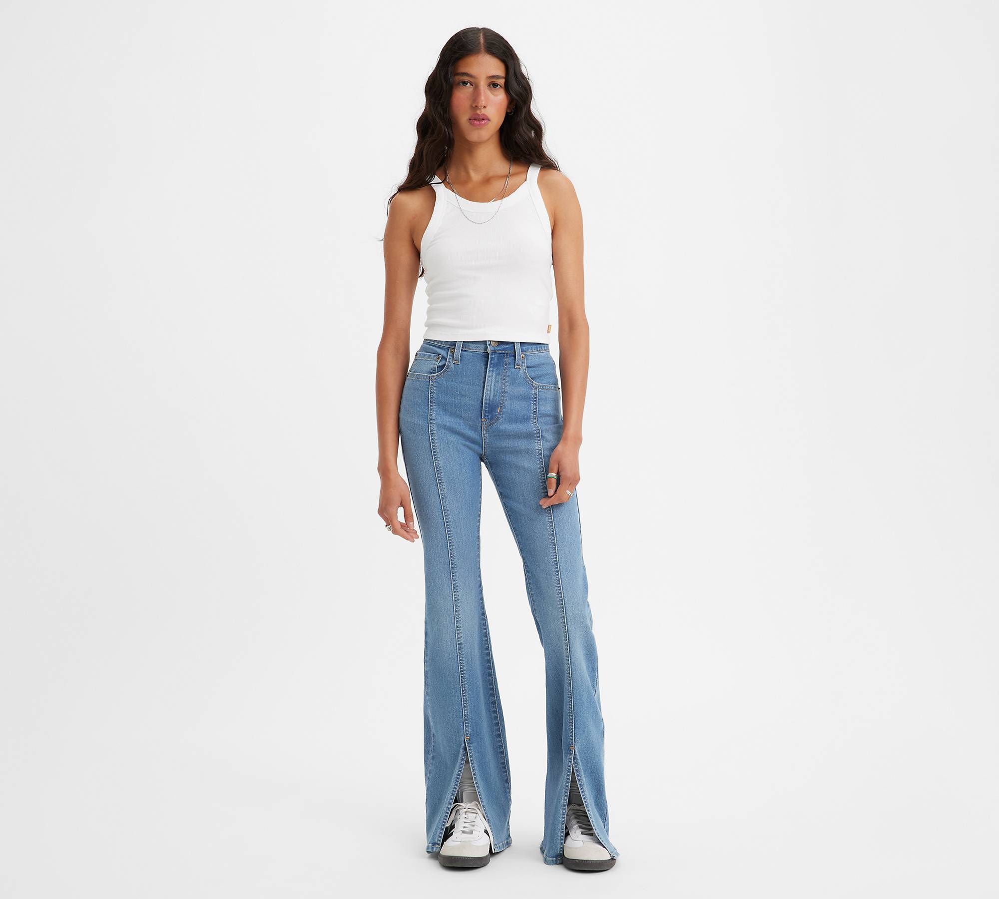 726 High Rise Flare Split Hem Women's Jeans - Medium Wash