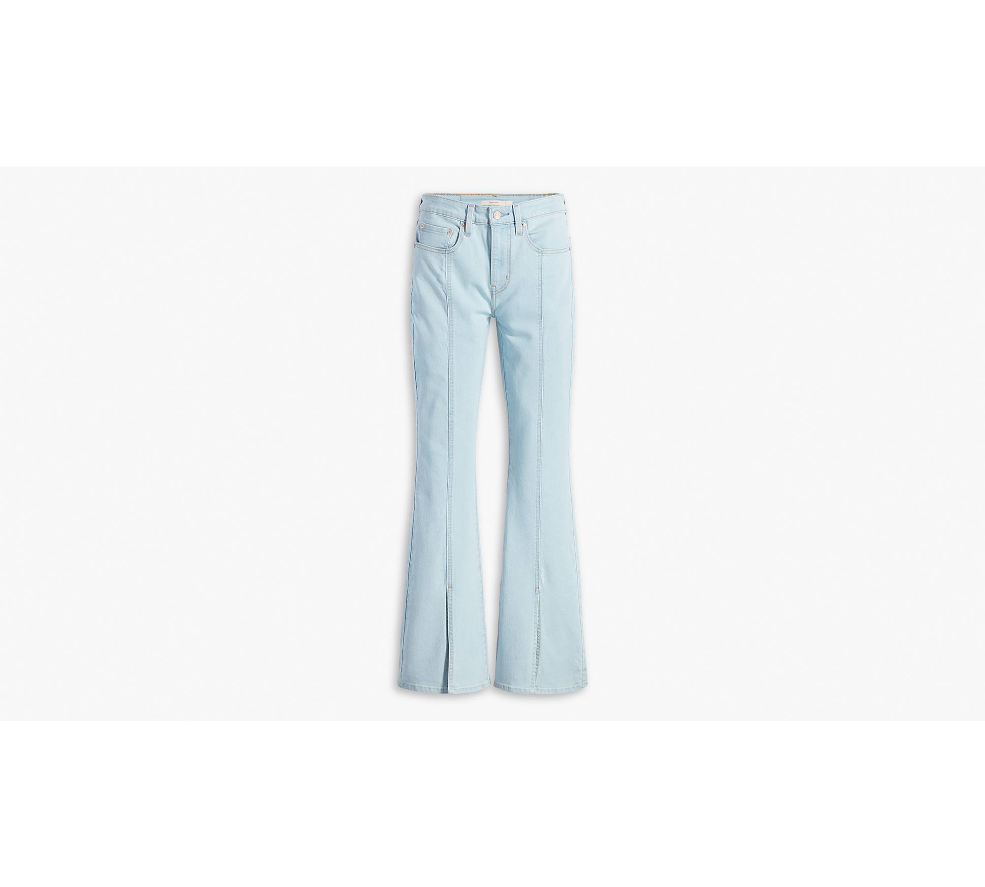 Acetate Split Hem Flare Jeans – GOELIA