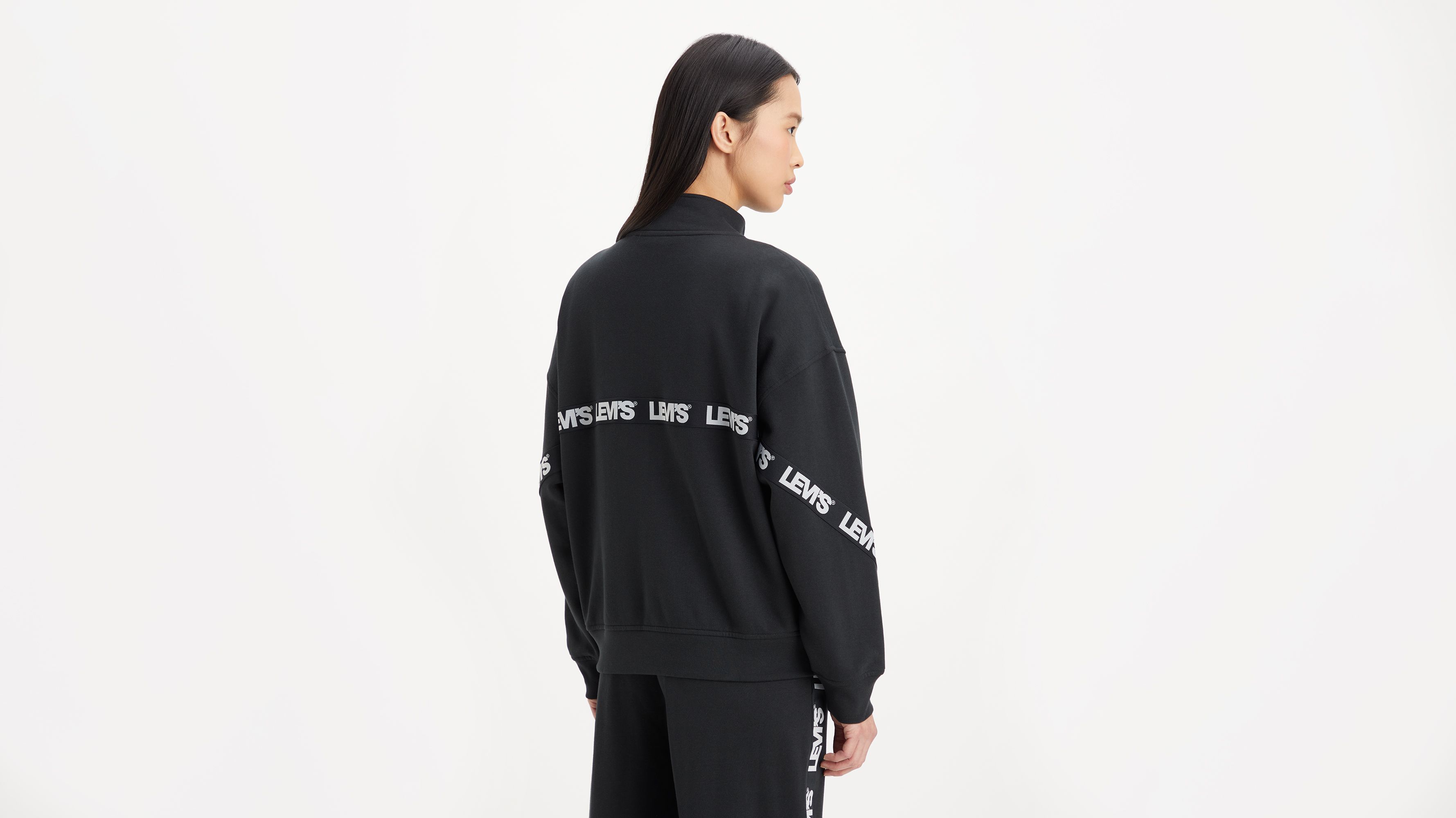 Taped Flex Zip Crewneck Sweatshirt 2