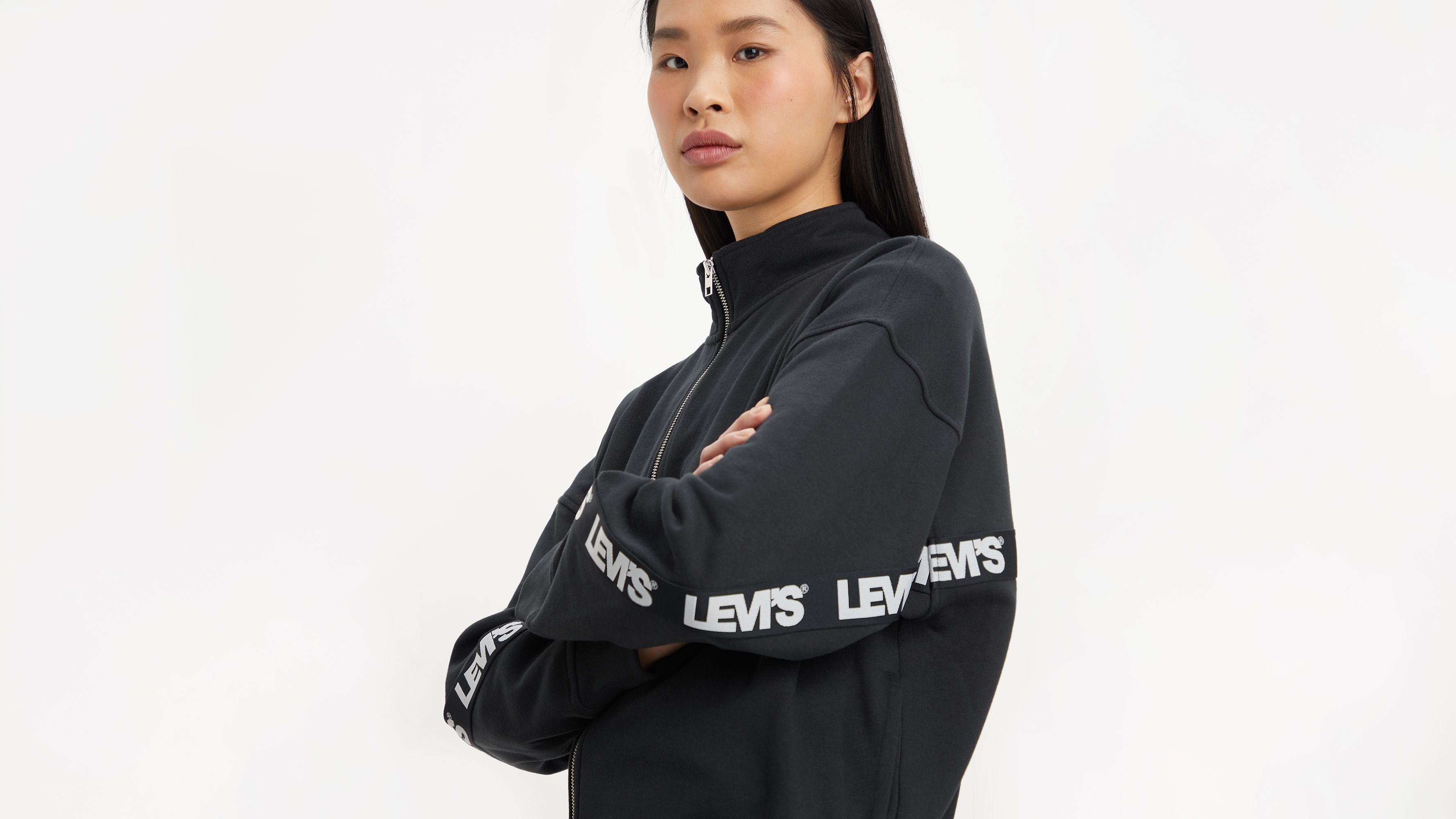 Taped Flex Zip Crewneck Sweatshirt 3