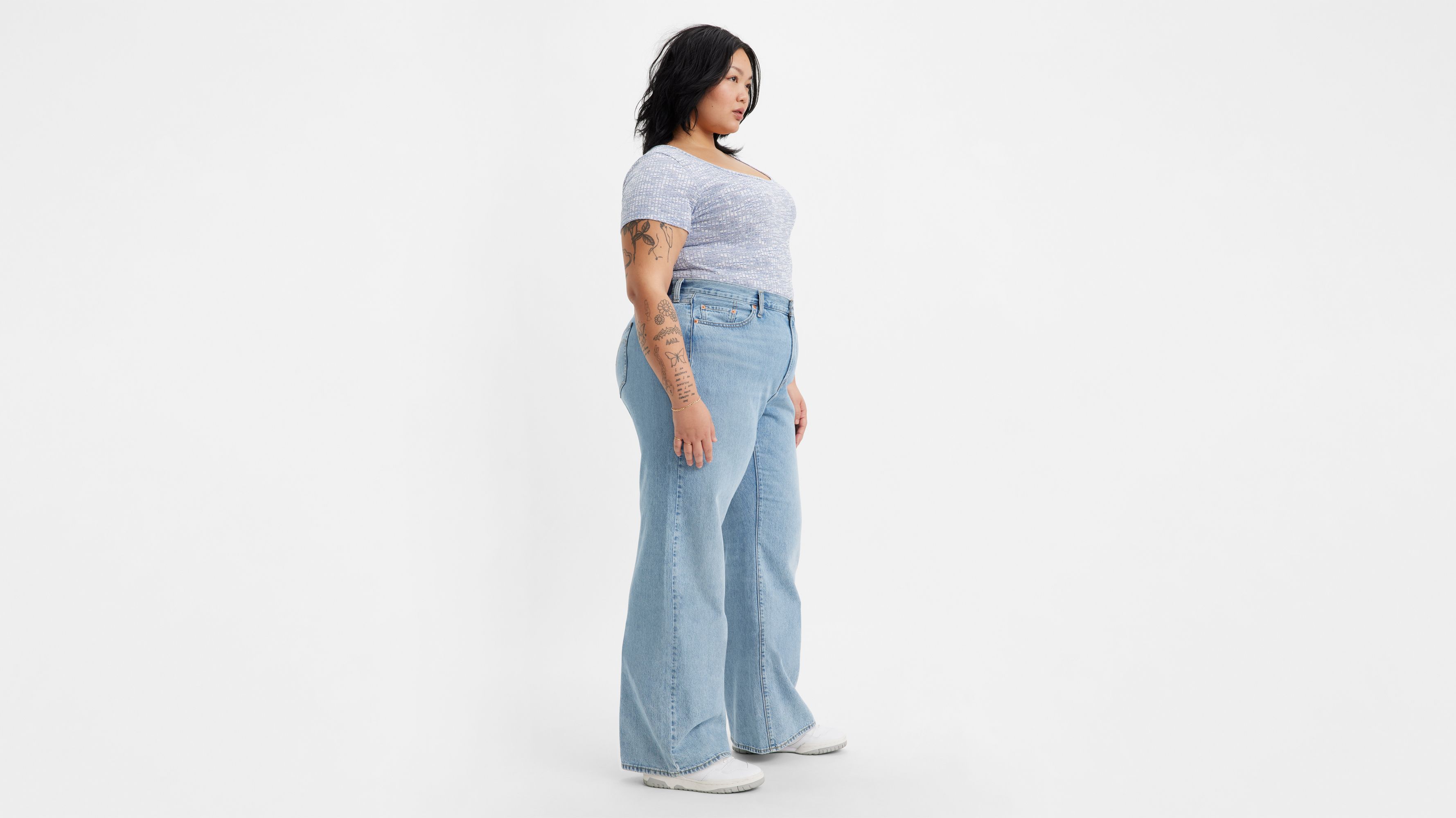 Curvaceous Plus Size Clothing - We hear so many ladies saying I want to  wear jeans but I can't. We have done the wide leg jeans specifically for  ladies that love a